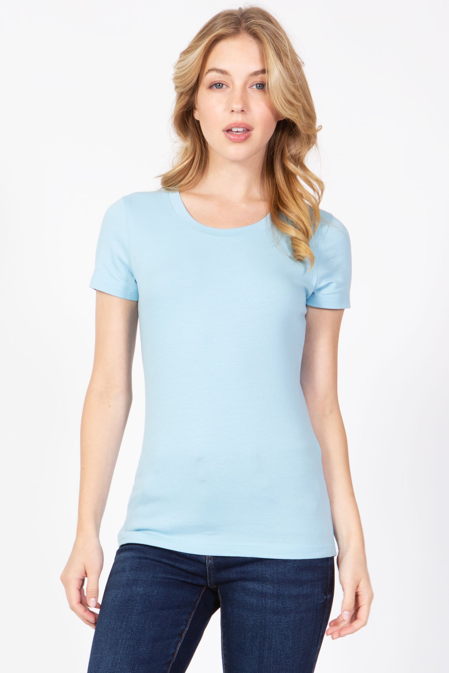 Short Sleeve Round Neck T-Shirt (Plus Size)