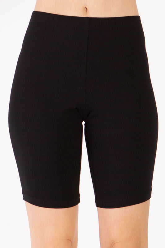 High Waist Long Biker Shorts (Plus Size)