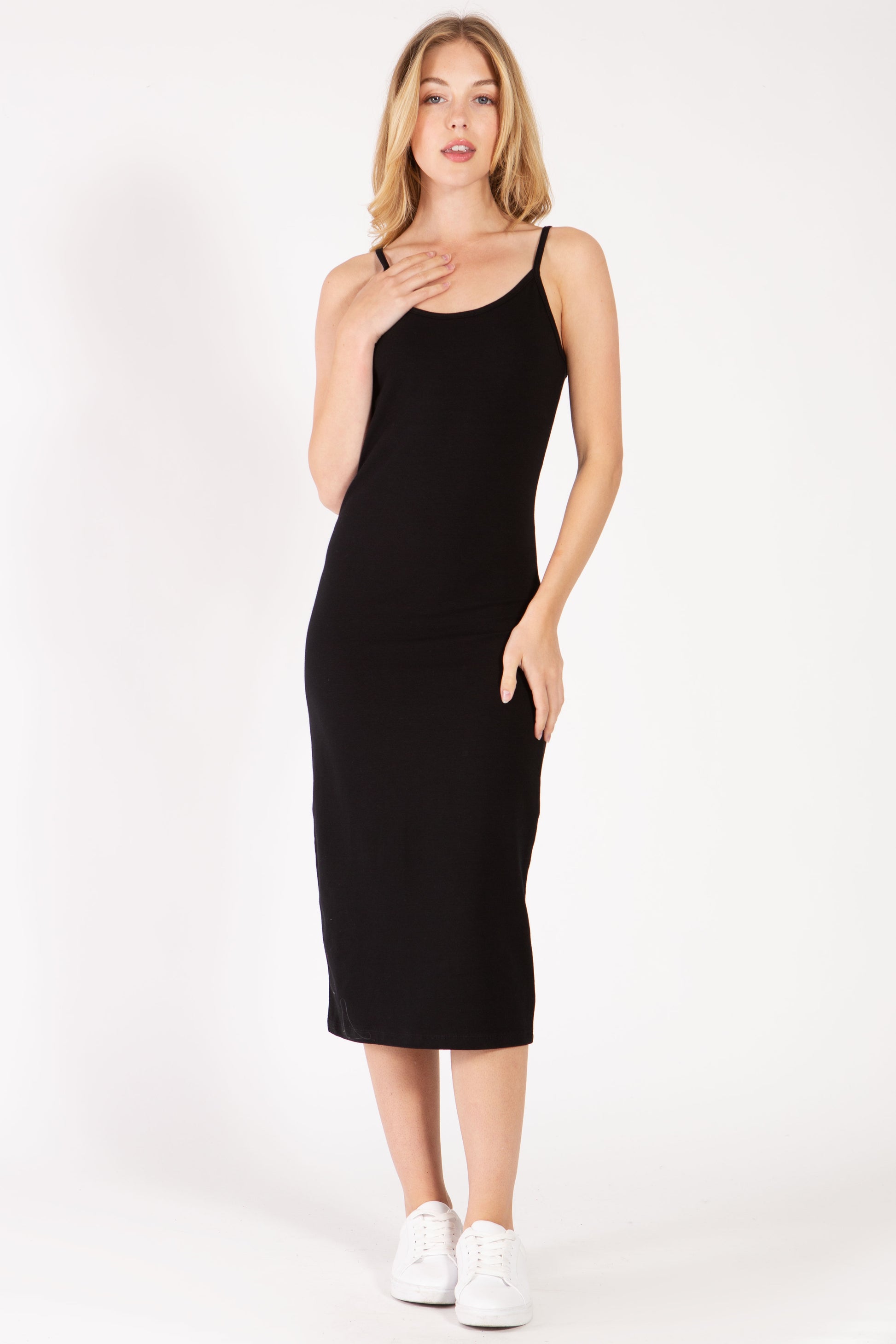 Spaghetti Strap Bodycon Midi Dress – Rosio