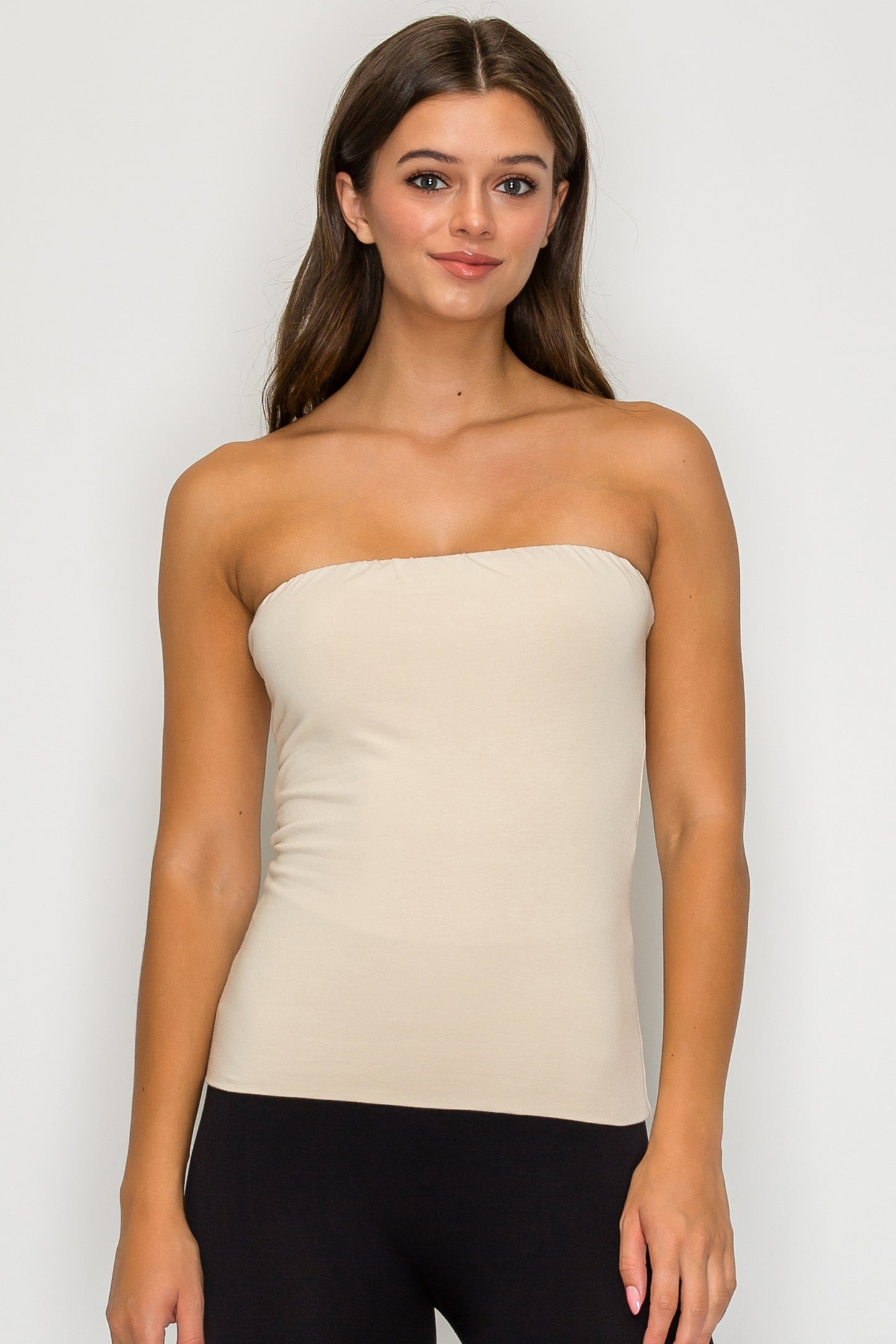 Double Layered Long Tube Top