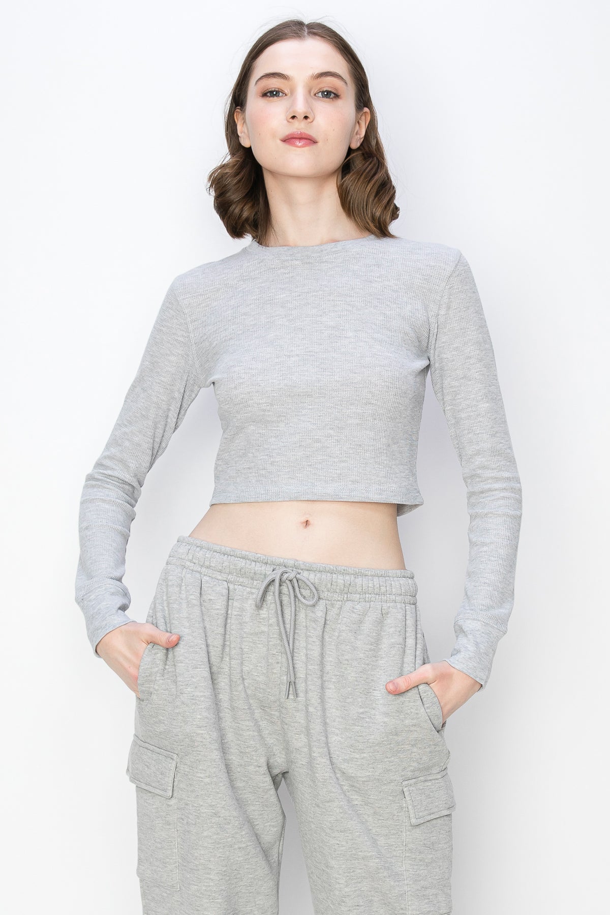 Long Sleeve Cropped Thermal Top