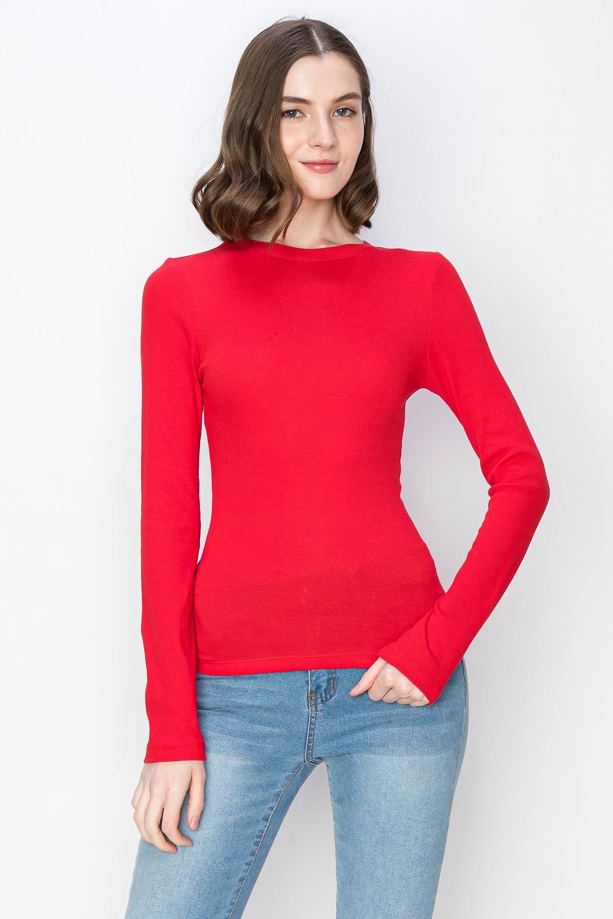 Long Sleeve Mini Rib T Shirt