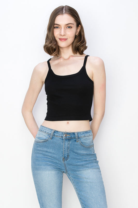 Cropped Spaghetti Strap Tank Top