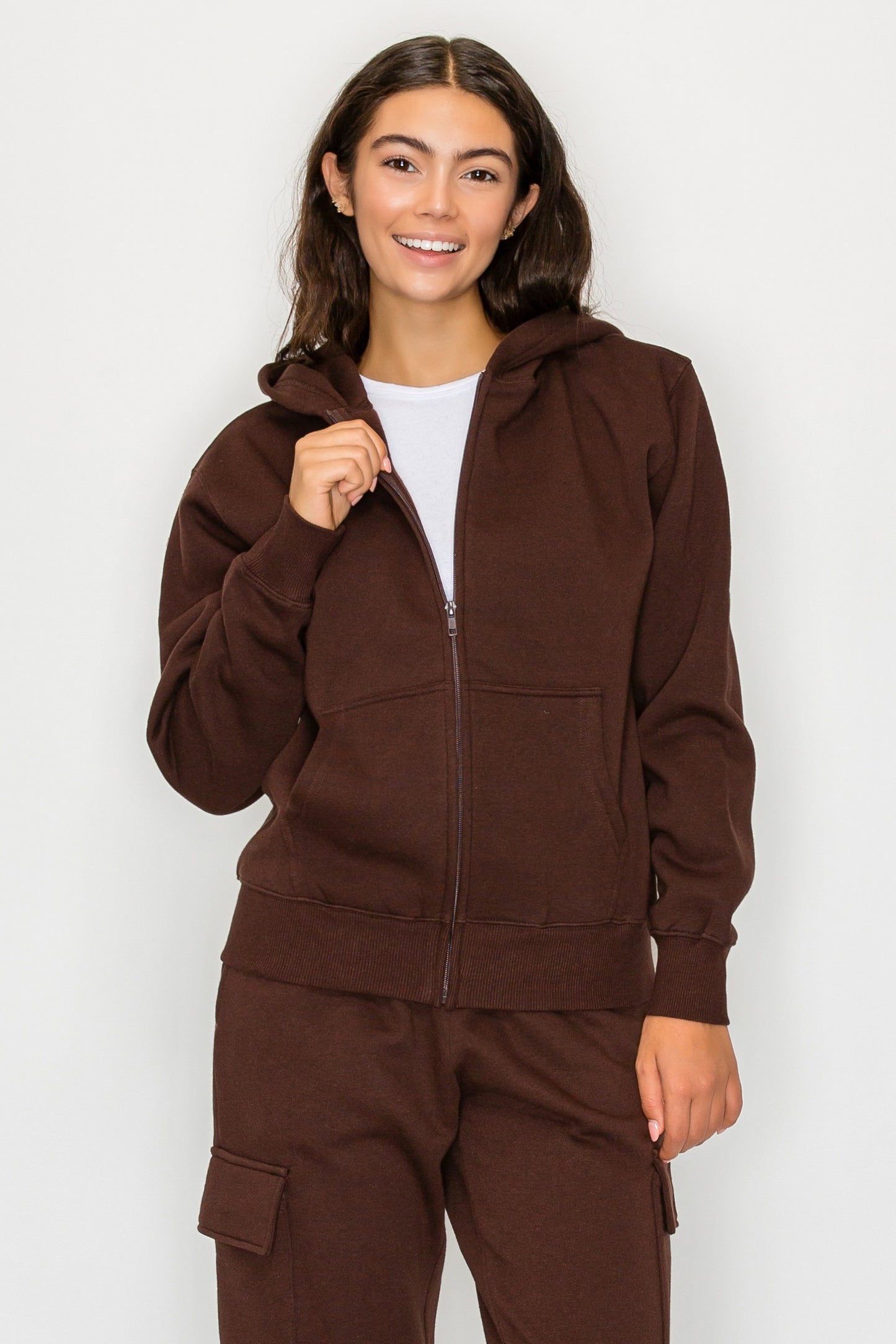 Zip Up Fleece Hoodie