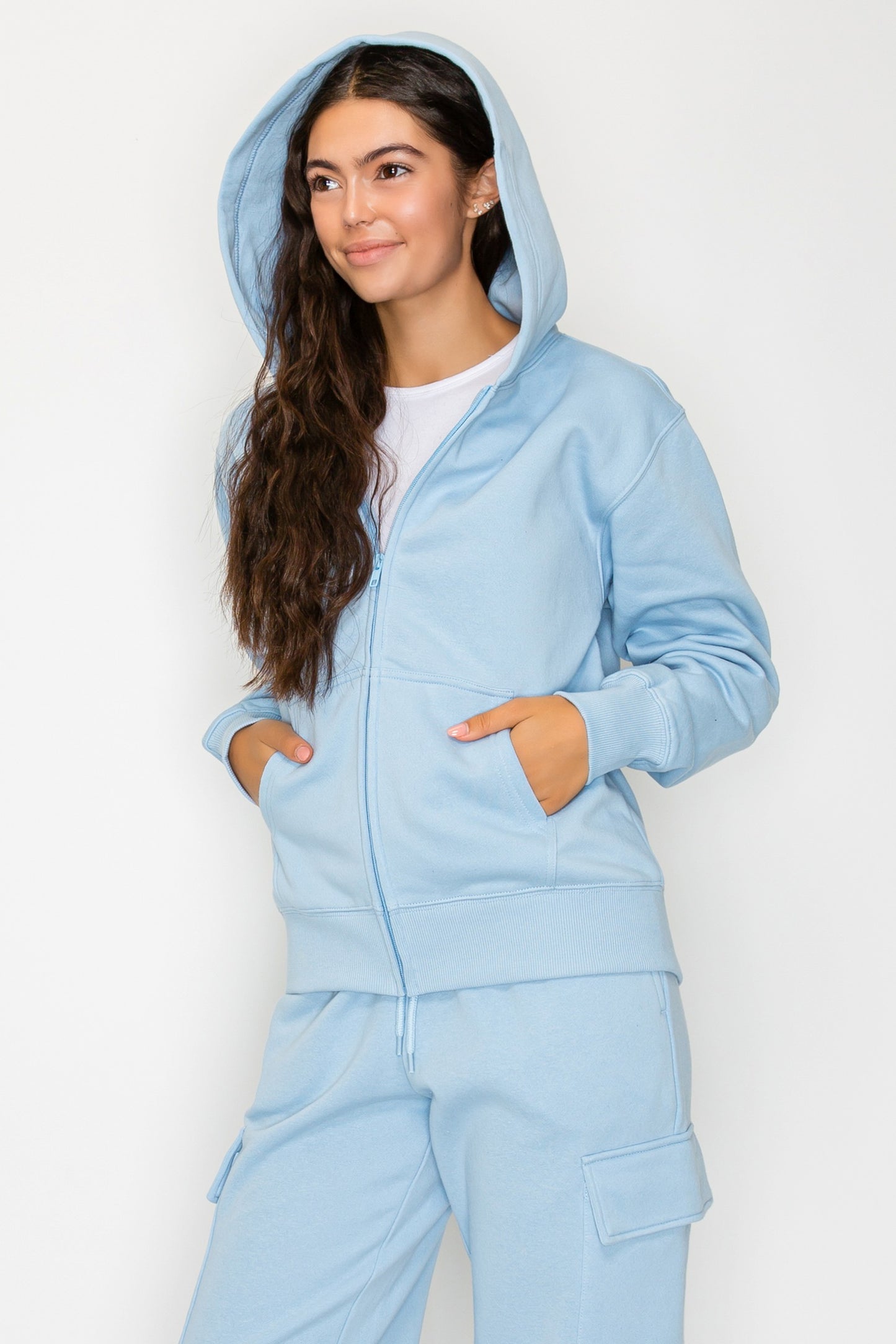 Zip Up Fleece Hoodie