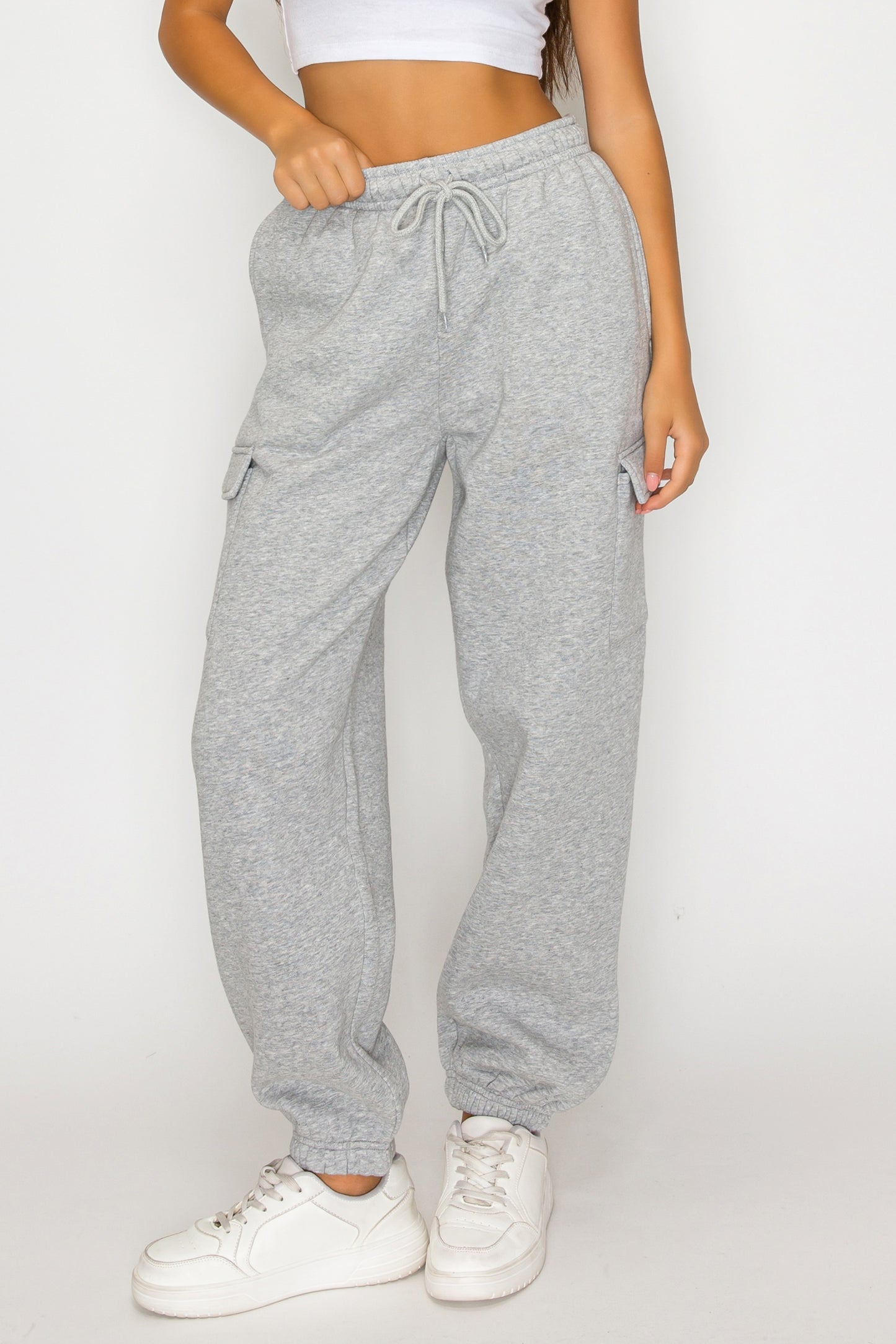 Relaxed Fleece Cargo Sweatpants