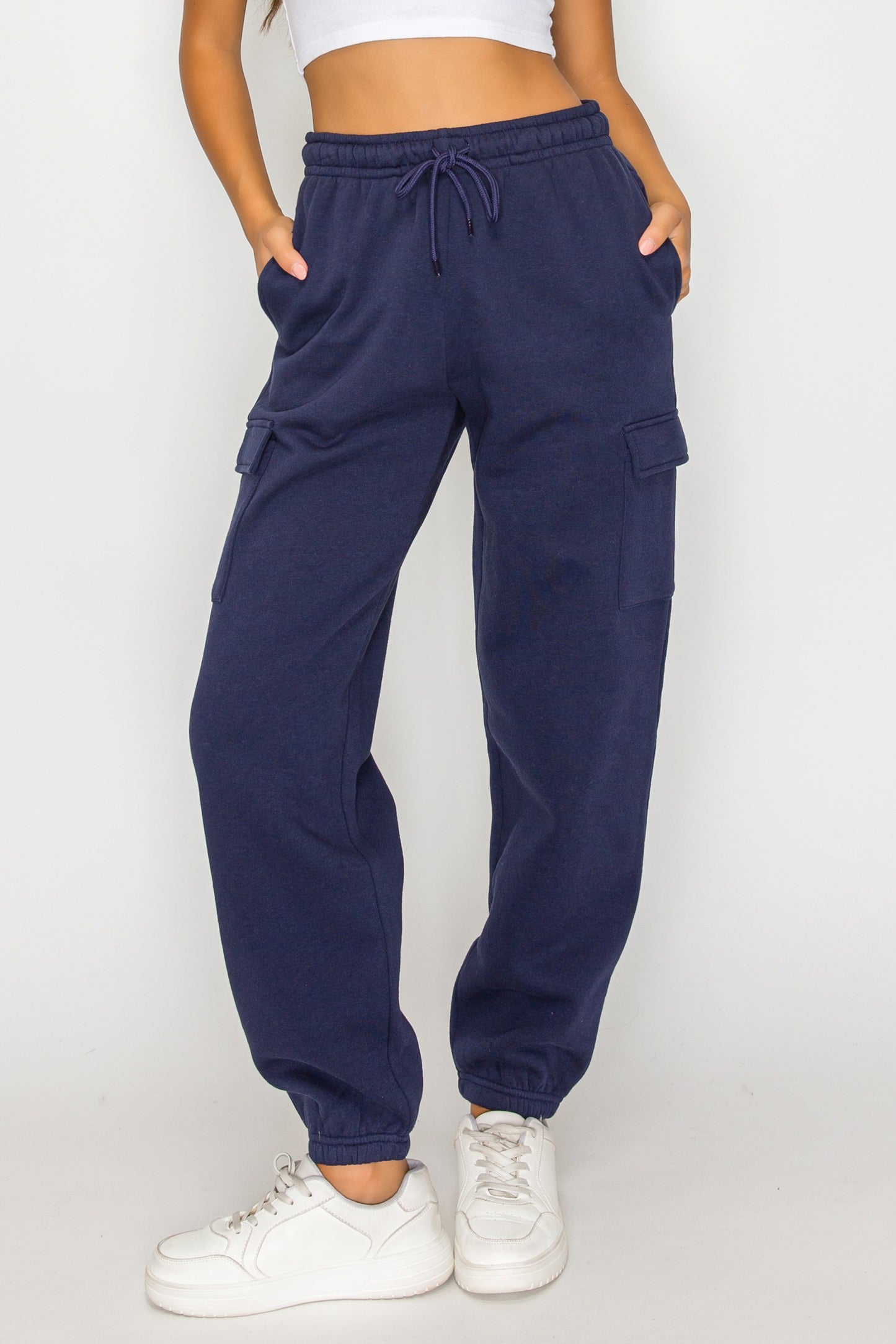 Relaxed Fleece Cargo Sweatpants