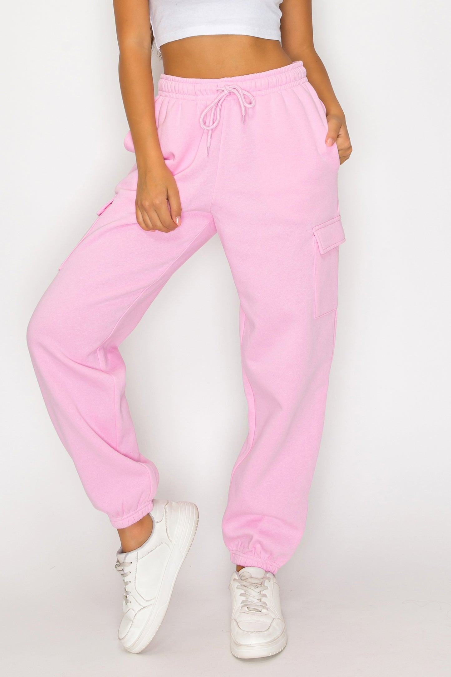 Relaxed Fleece Cargo Sweatpants