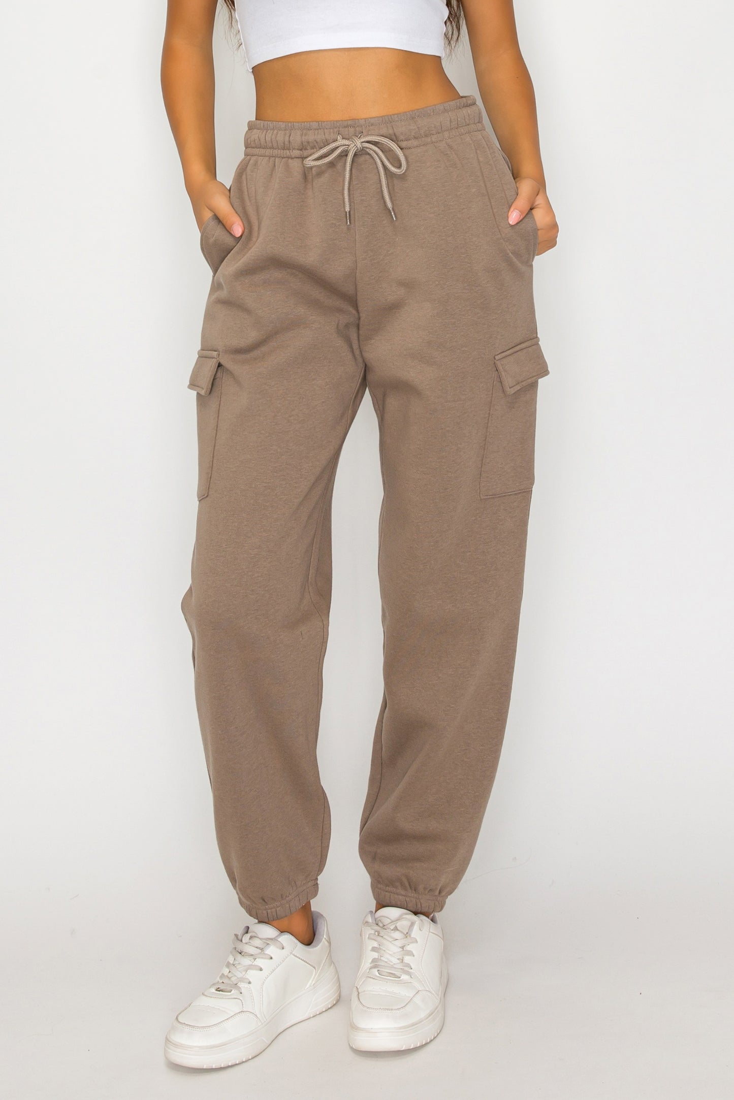 Relaxed Fleece Cargo Sweatpants