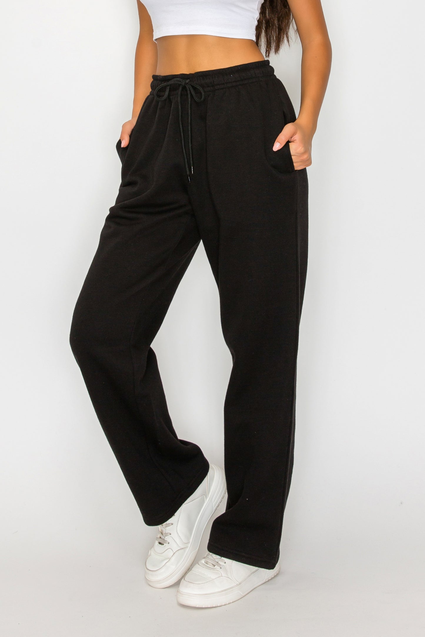 Straight Leg Fleece Sweatpants