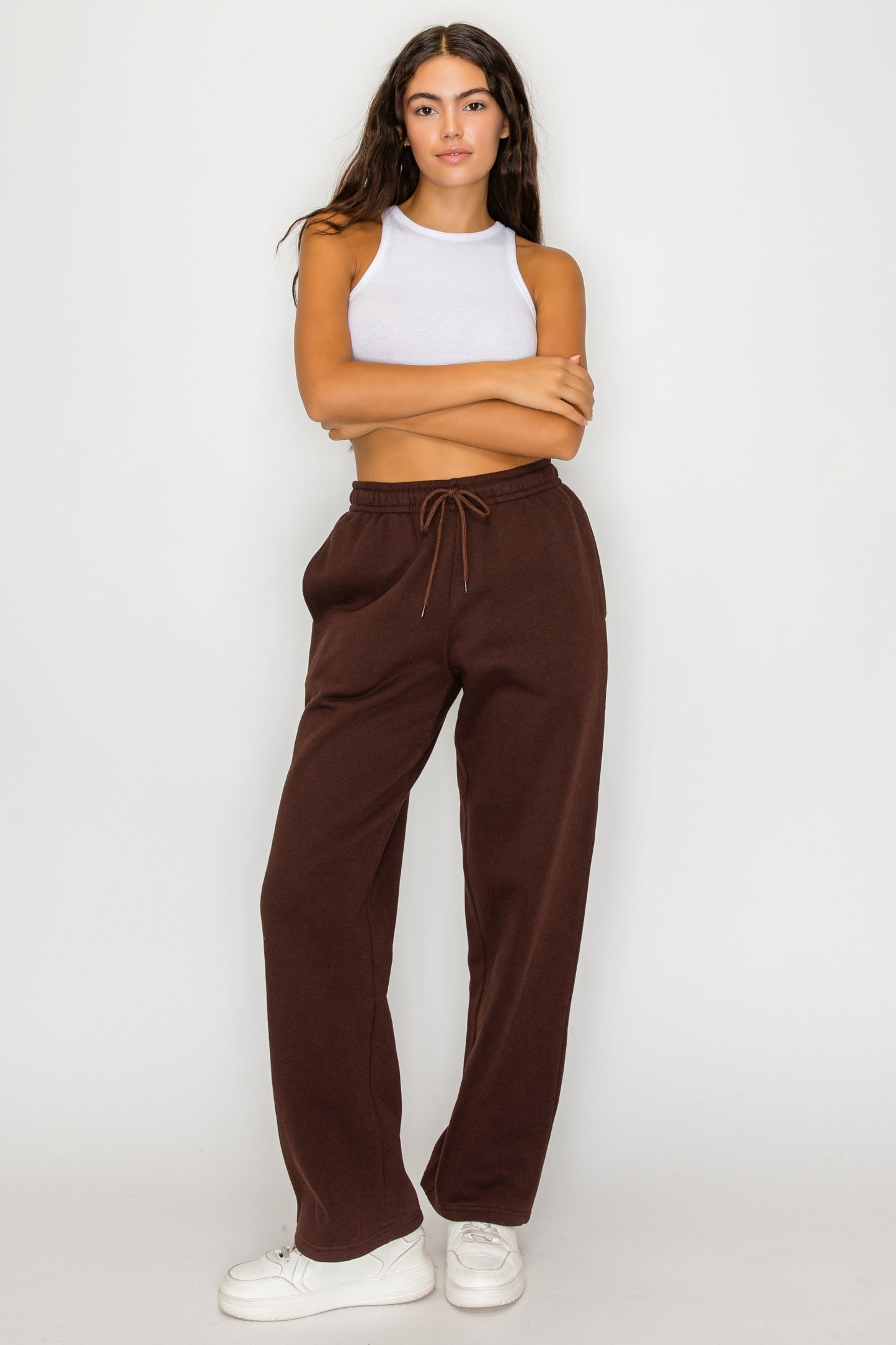 Straight Leg Fleece Sweatpants