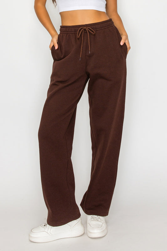 Straight Leg Fleece Sweatpants