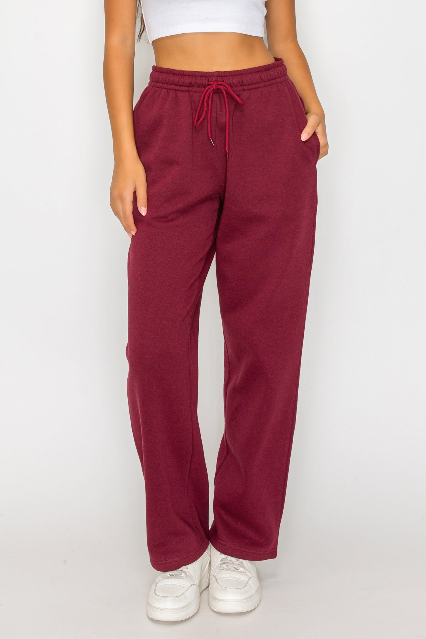 Straight Leg Fleece Sweatpants