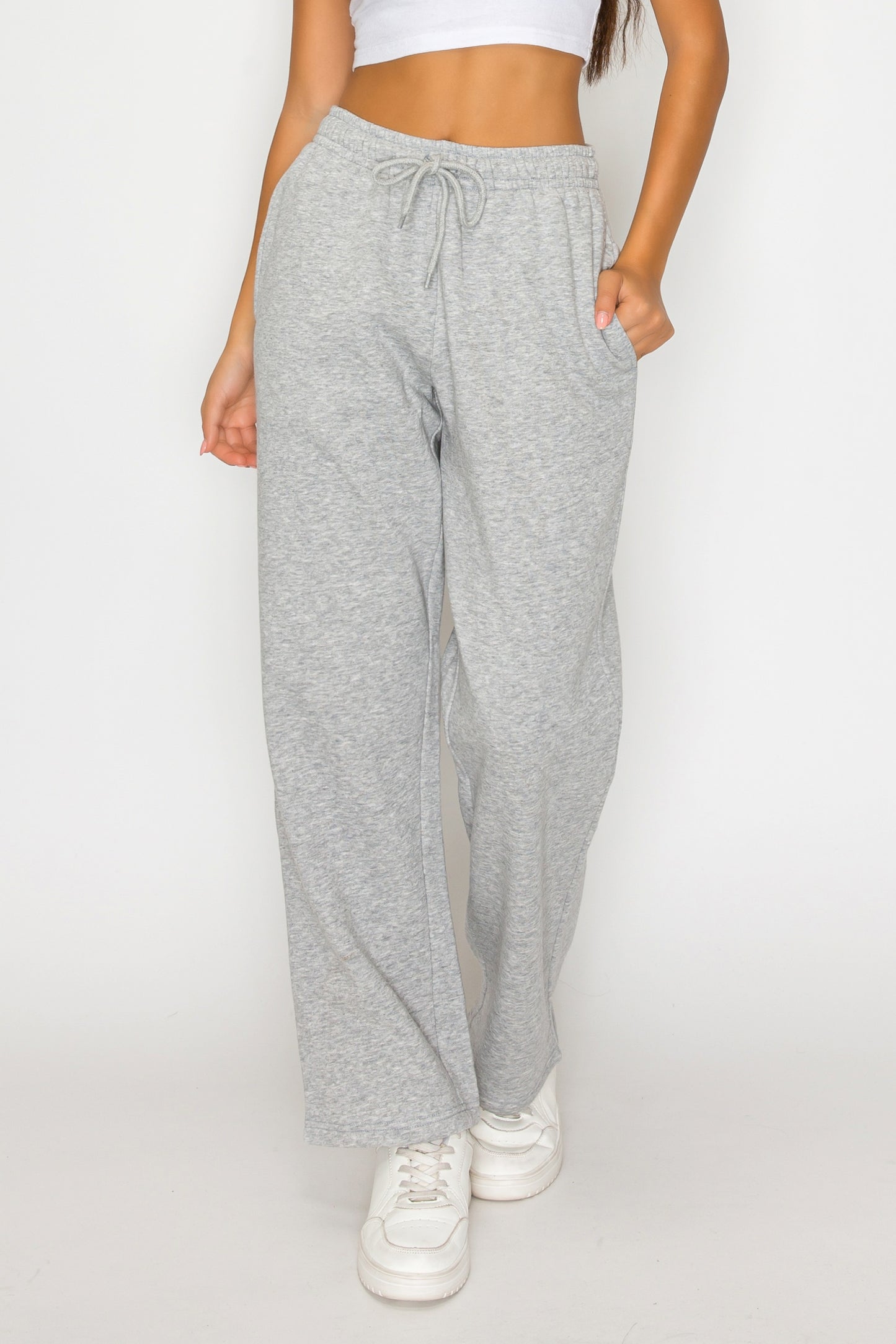 Straight Leg Fleece Sweatpants