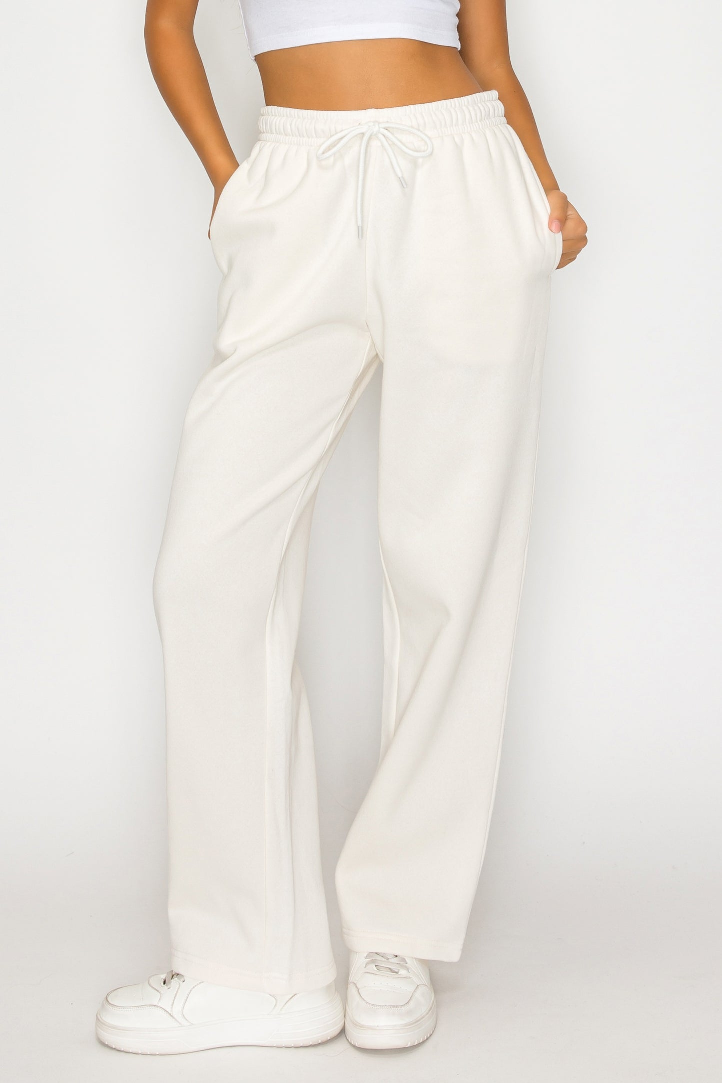 Straight Leg Fleece Sweatpants