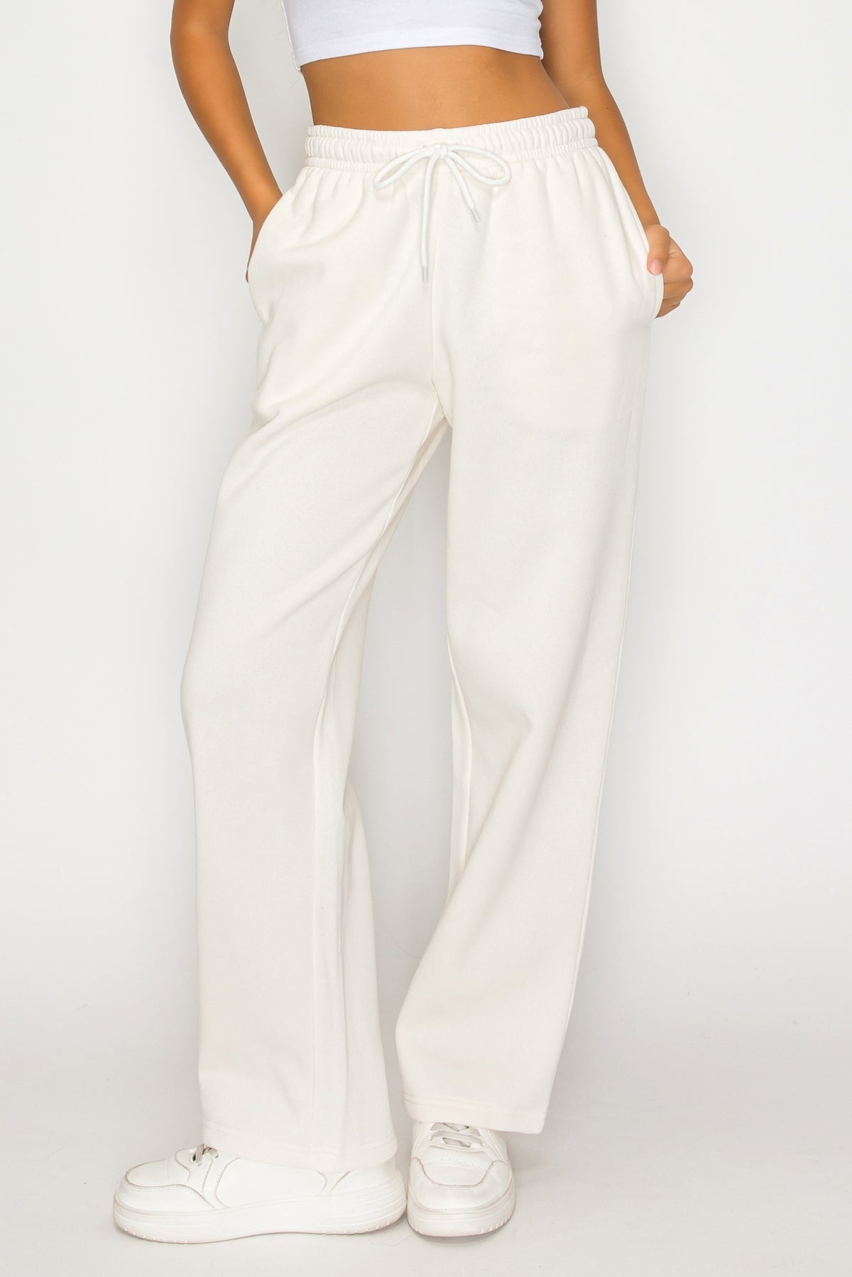 Straight Leg Fleece Sweatpants