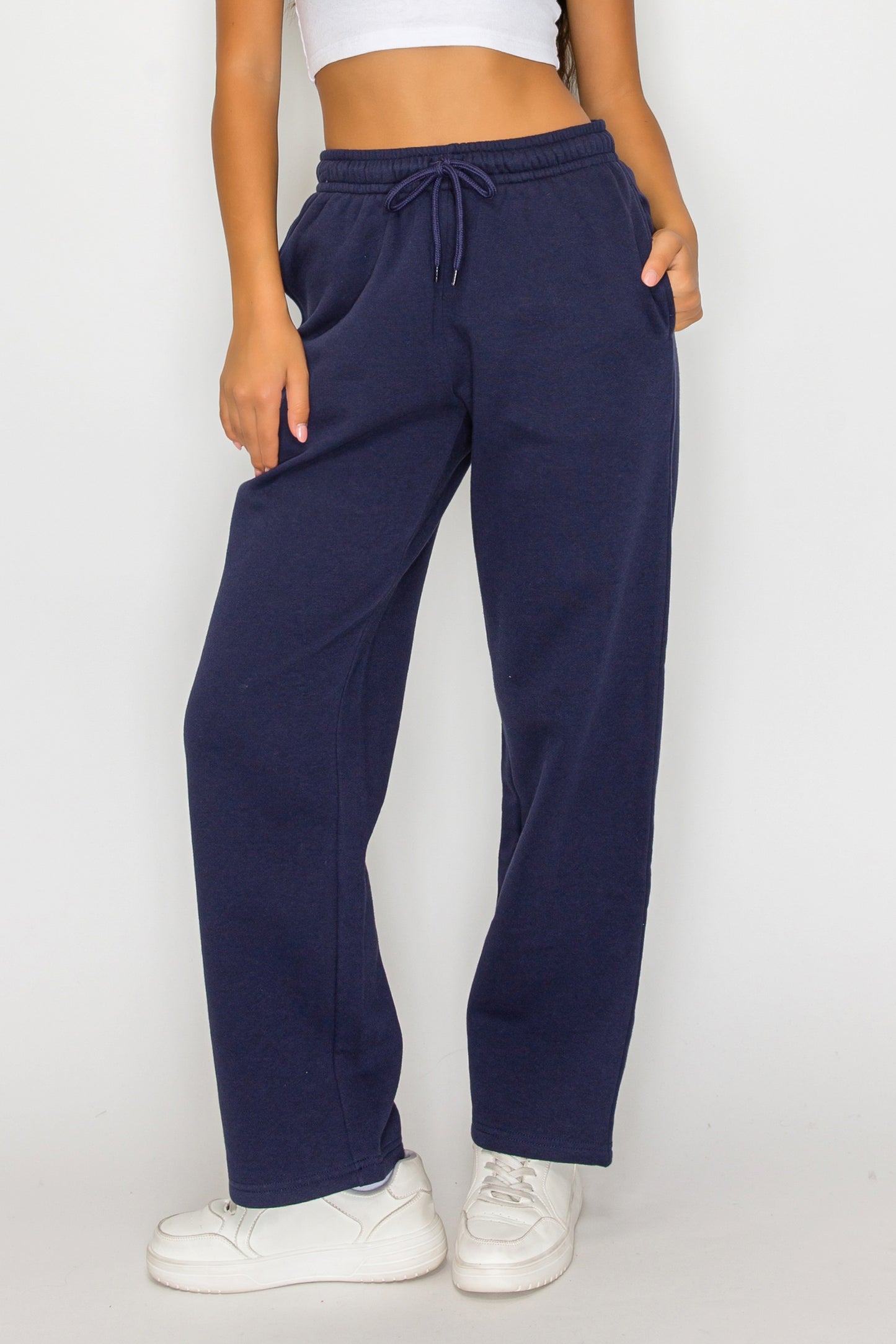Straight Leg Fleece Sweatpants