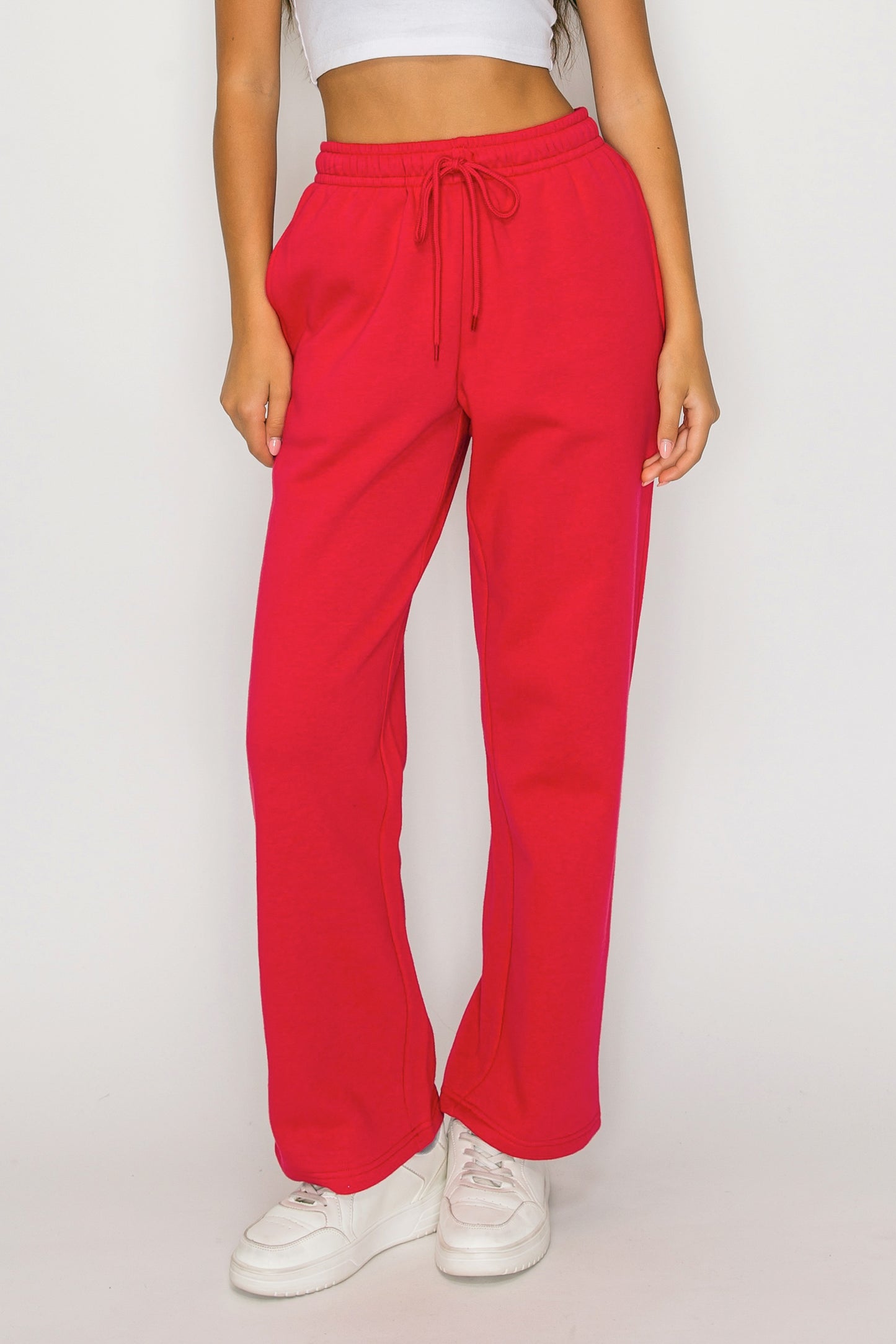 Straight Leg Fleece Sweatpants