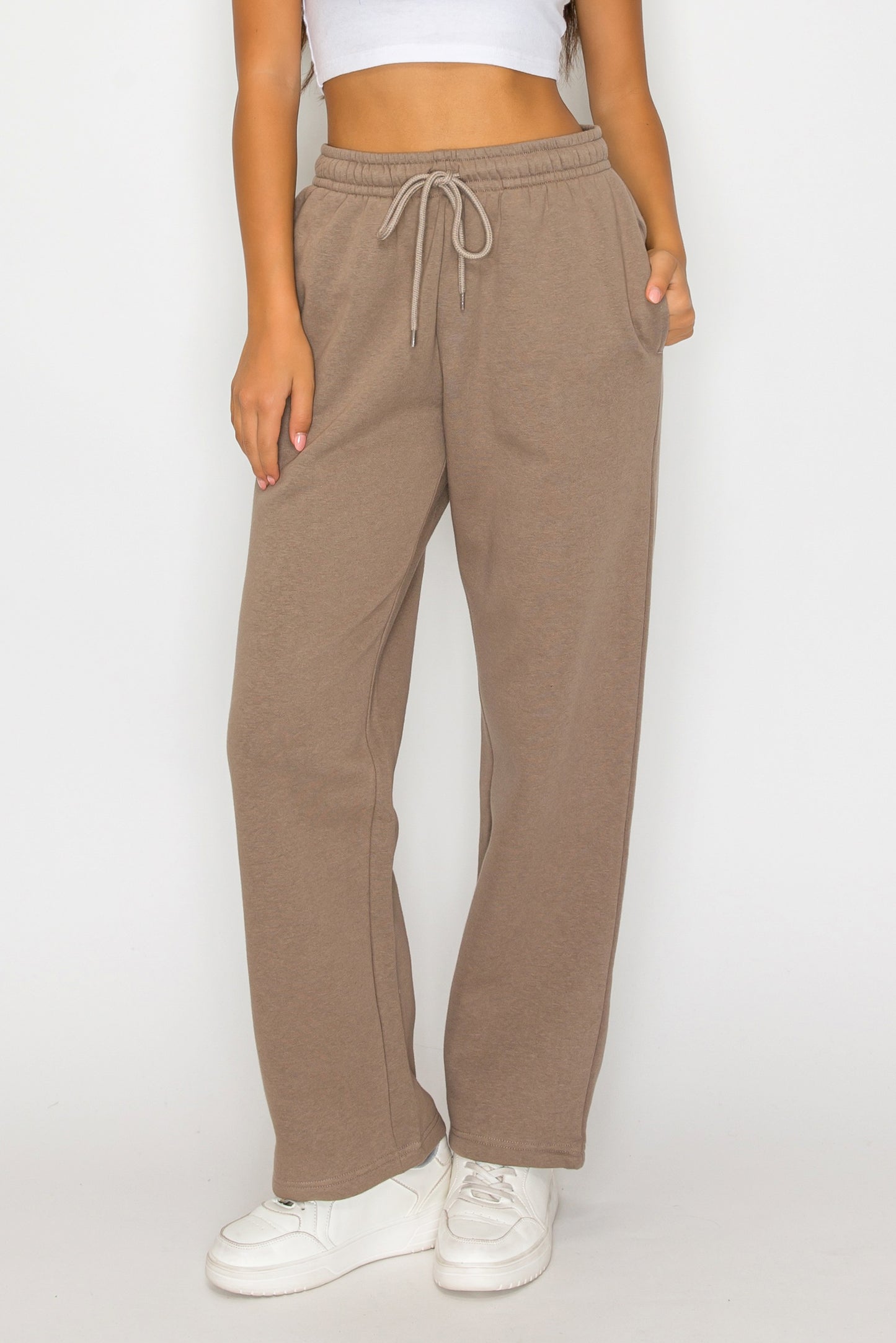 Straight Leg Fleece Sweatpants