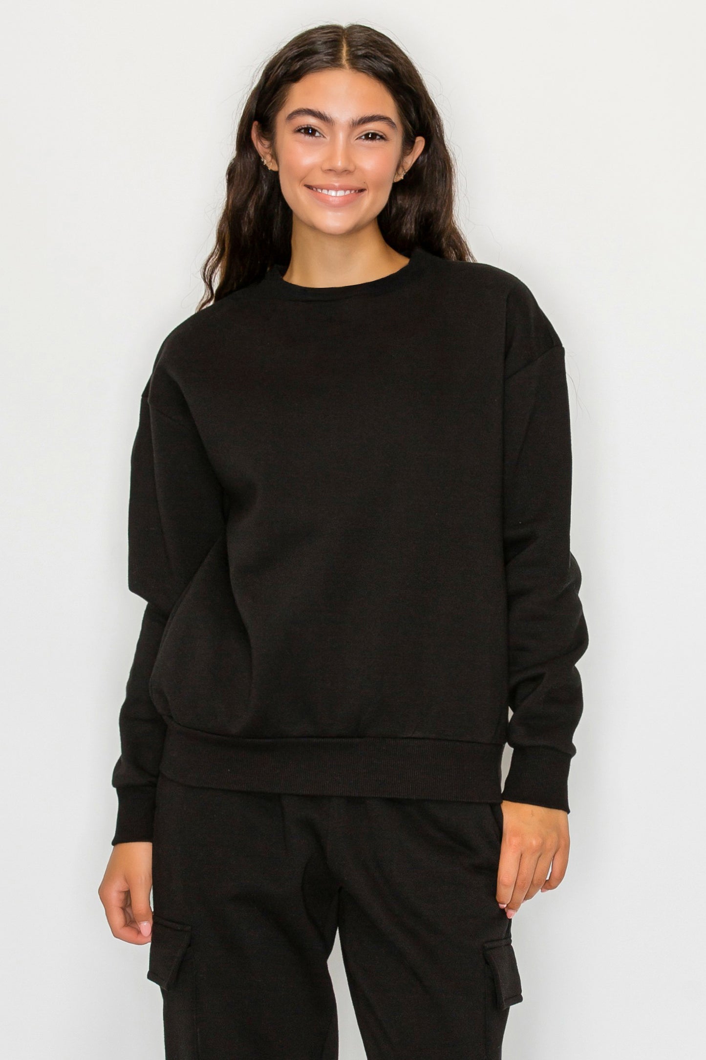 Relaxed Crewneck Fleece Sweatshirt