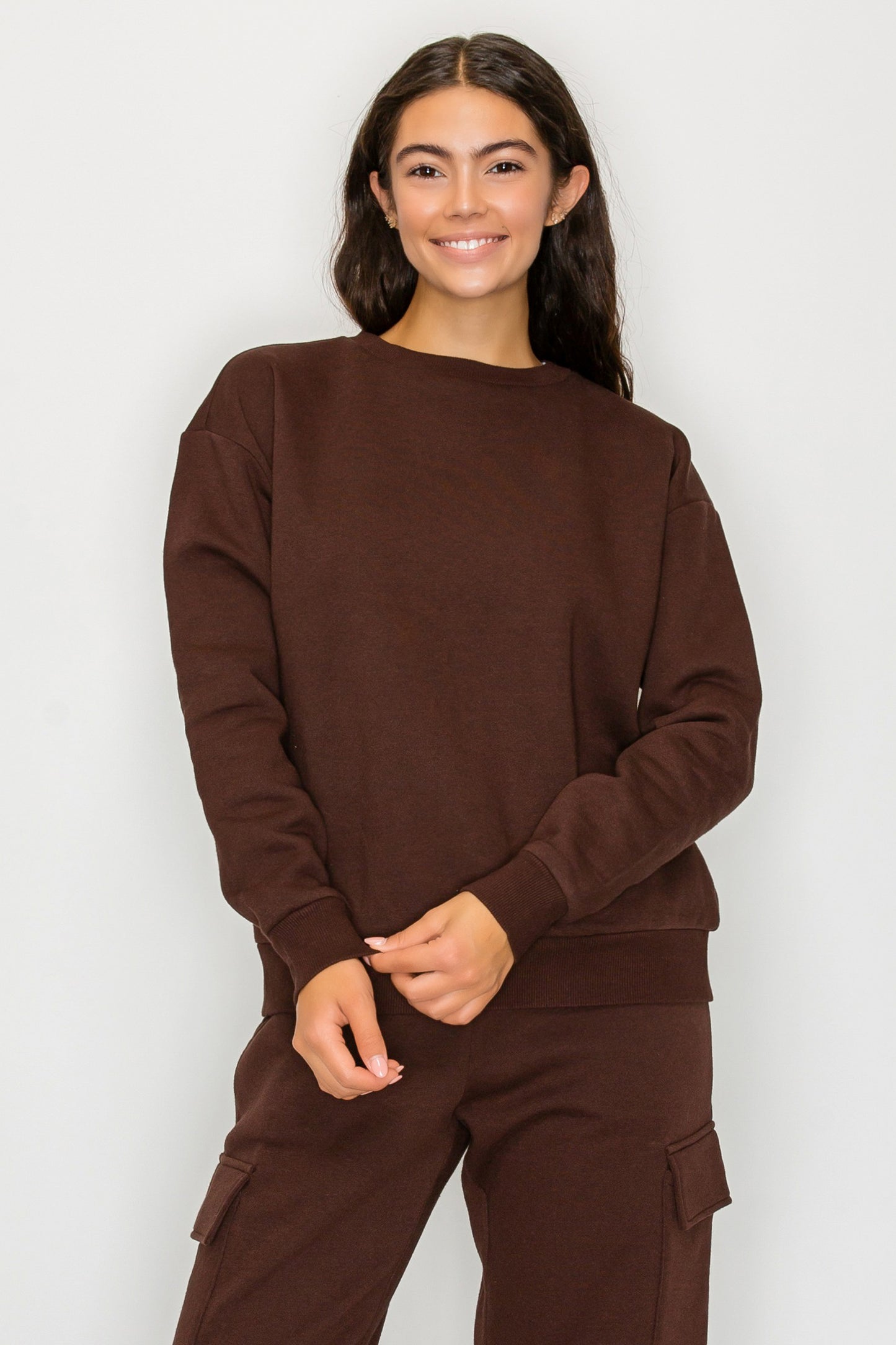 Relaxed Crewneck Fleece Sweatshirt