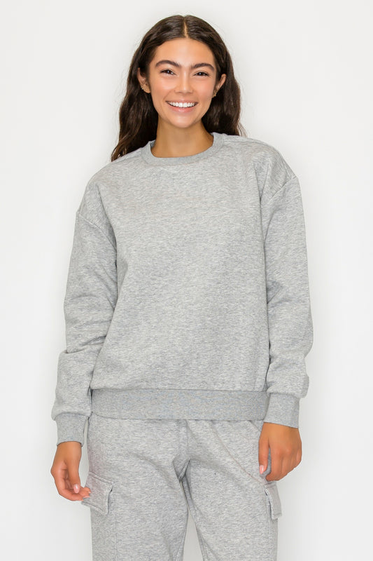 Relaxed Crewneck Fleece Sweatshirt