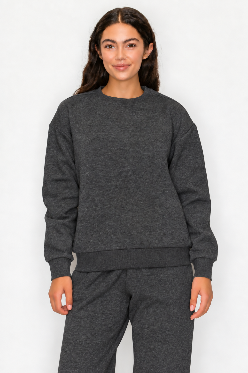 Relaxed Crewneck Fleece Sweatshirt
