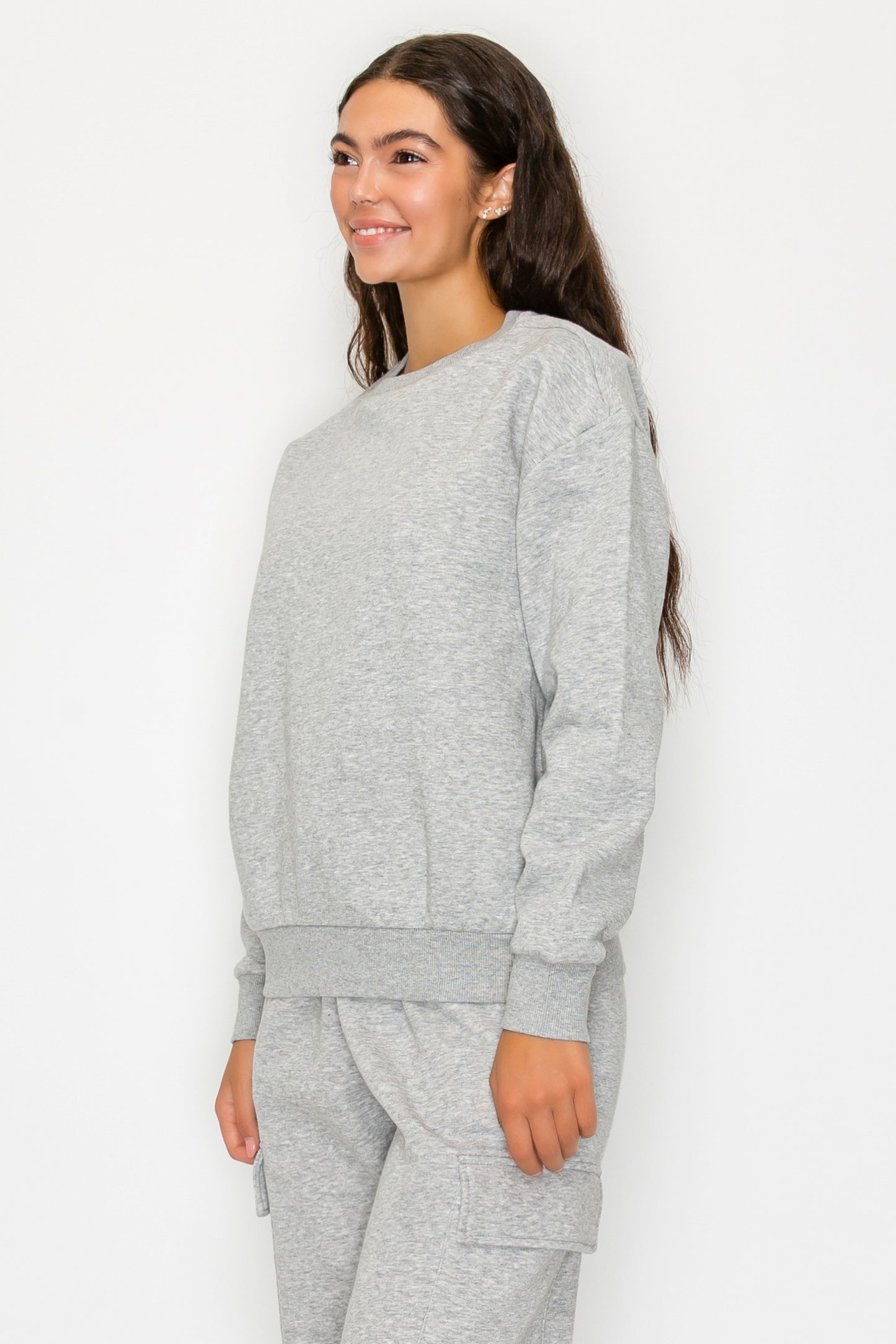 Relaxed Crewneck Fleece Sweatshirt