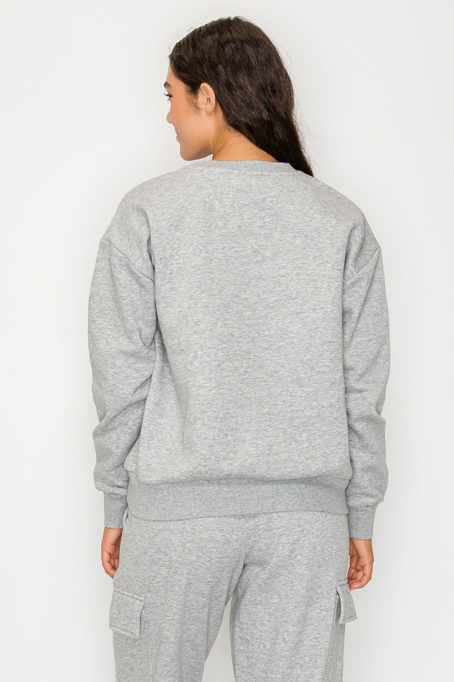 Relaxed Crewneck Fleece Sweatshirt