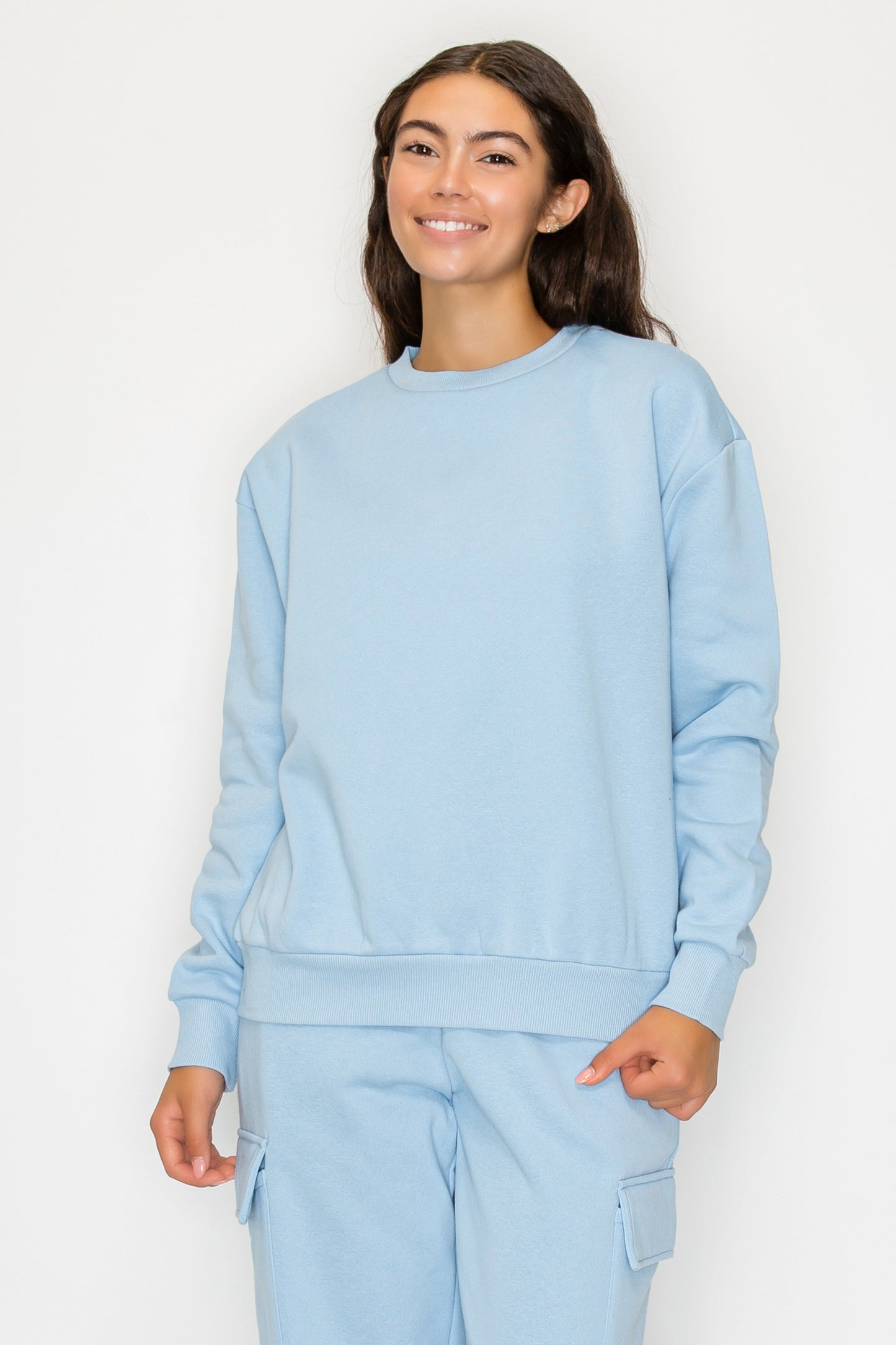 Relaxed Crewneck Fleece Sweatshirt