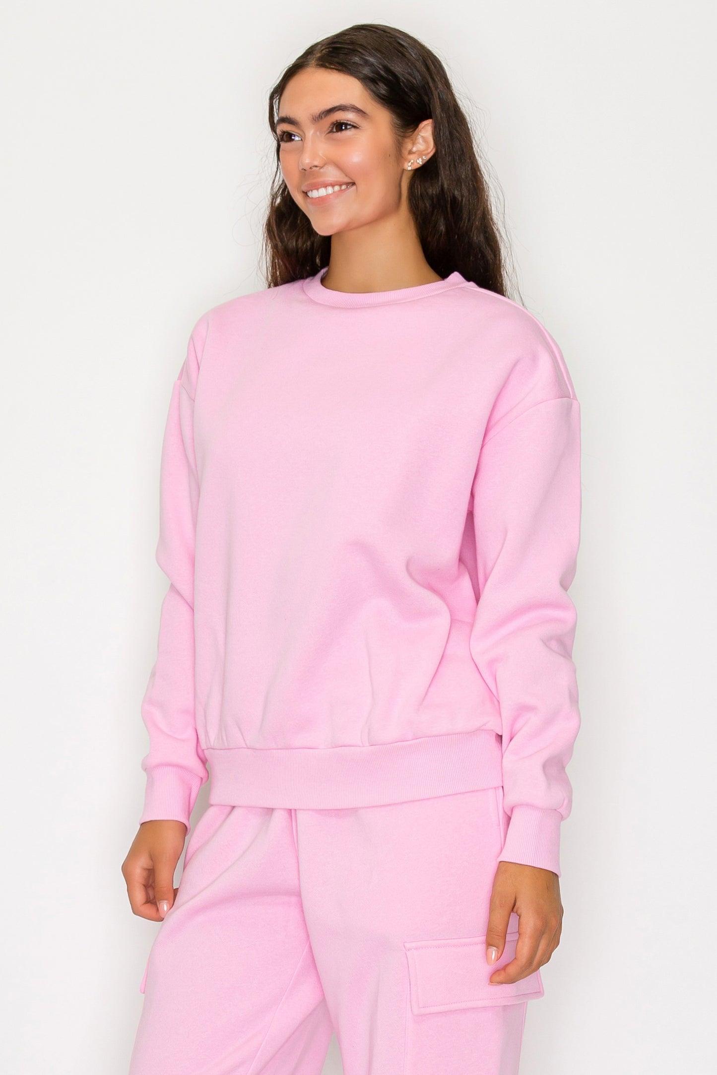 Relaxed Crewneck Fleece Sweatshirt