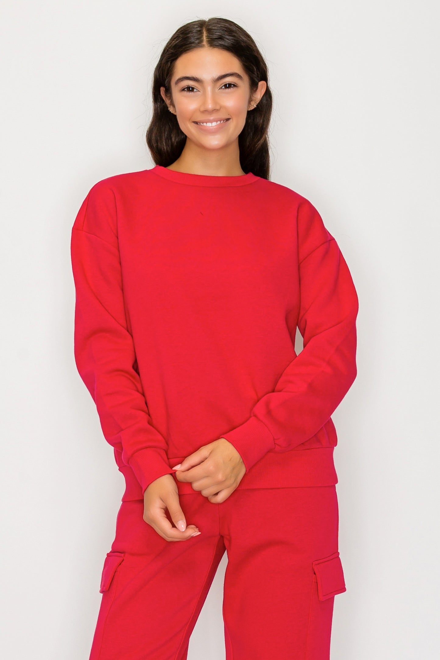 Relaxed Crewneck Fleece Sweatshirt