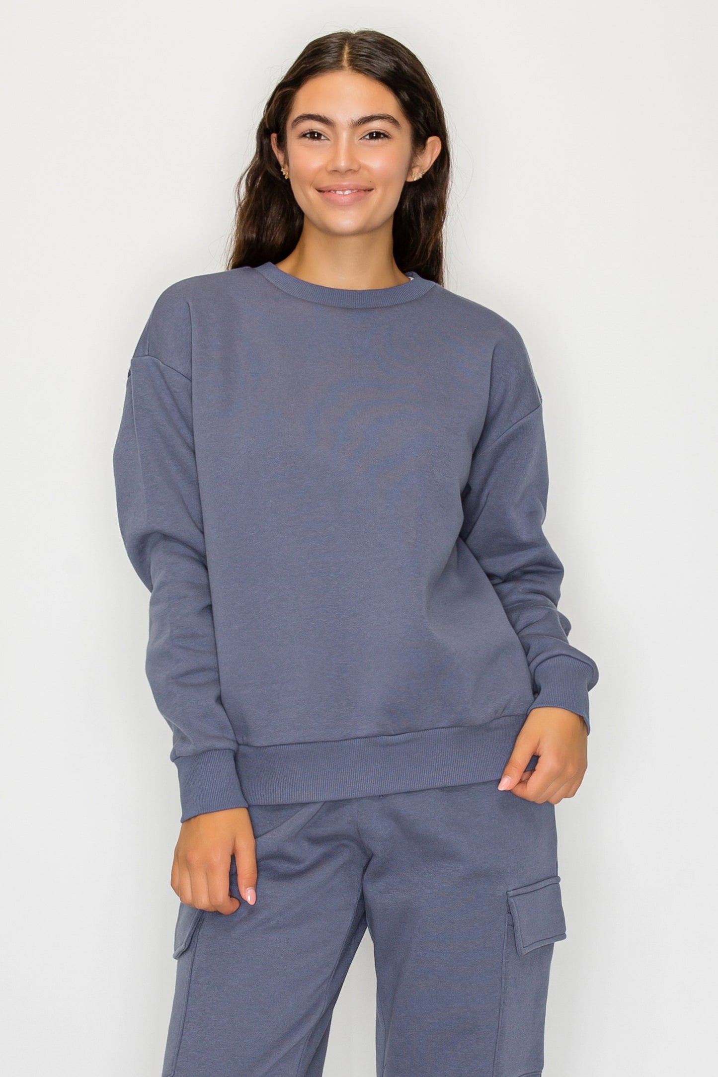 Relaxed Crewneck Fleece Sweatshirt