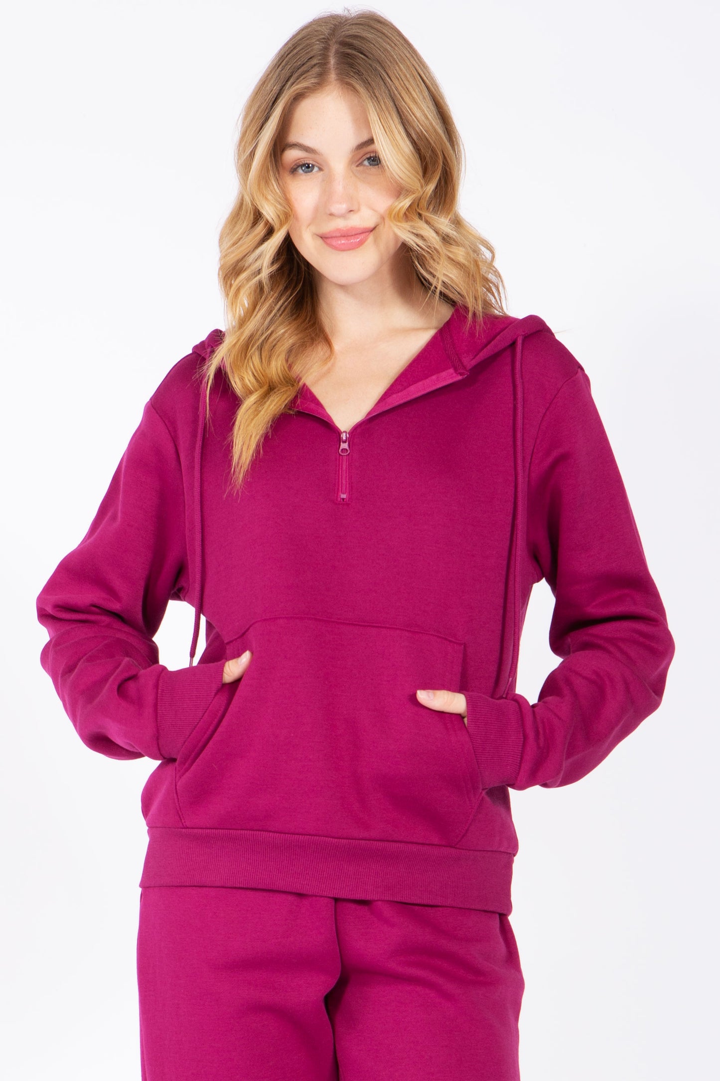 Quarter Zip Fleece Hoodie