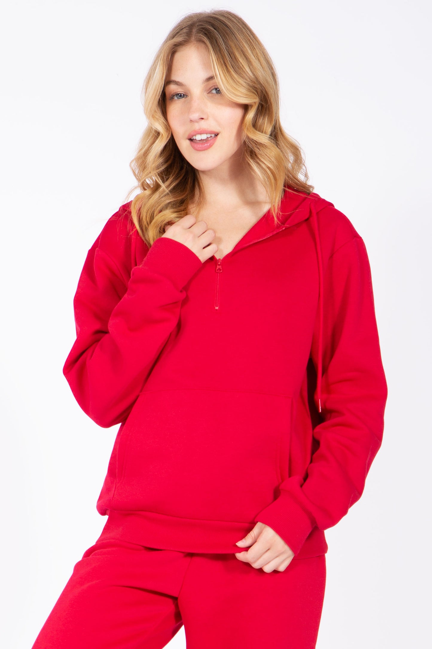 Quarter Zip Fleece Hoodie