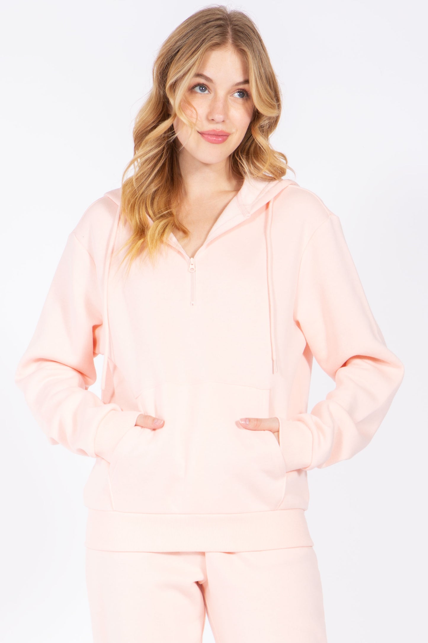 Quarter Zip Fleece Hoodie