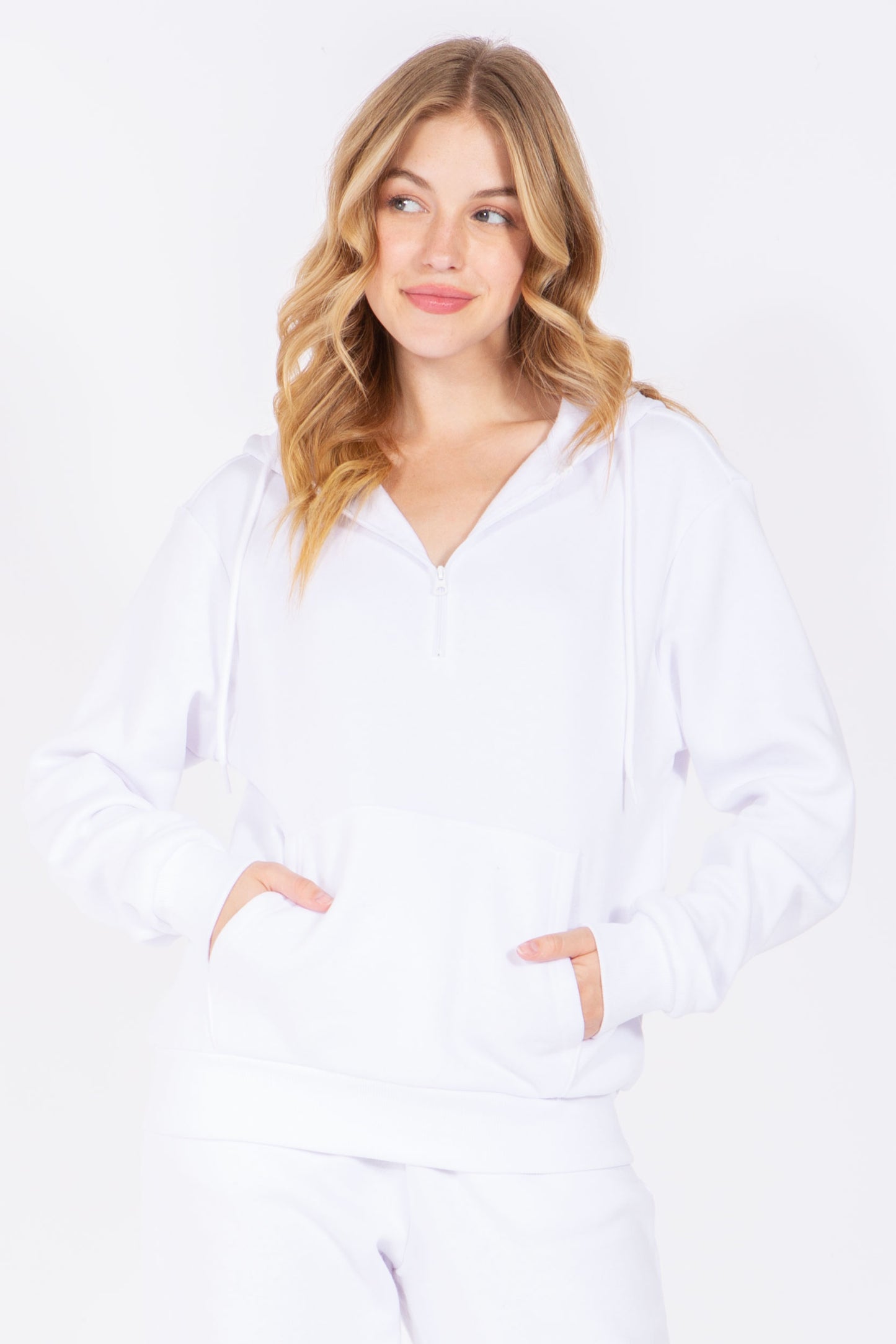 Quarter Zip Fleece Hoodie