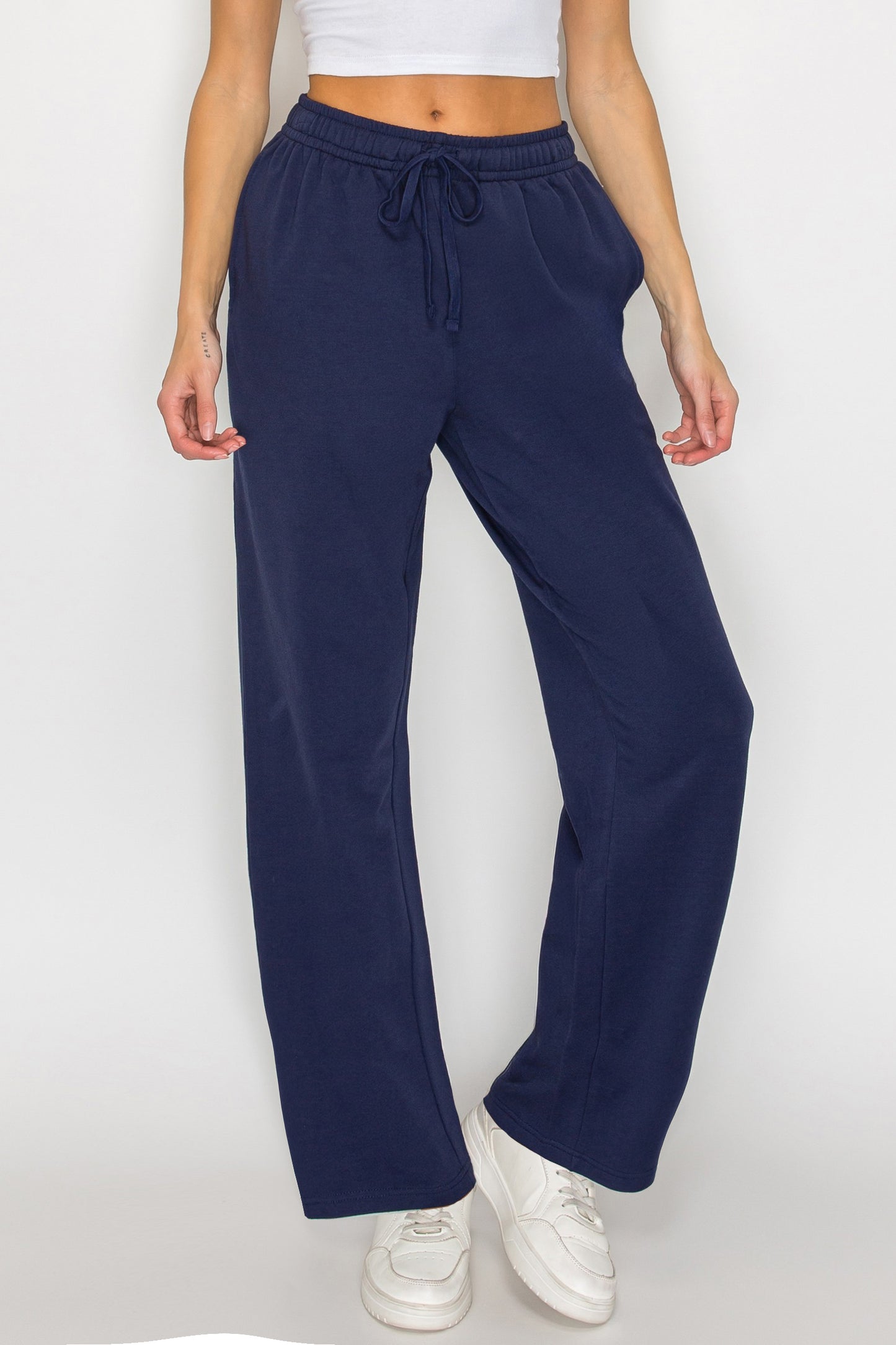 French Terry Straight Leg Sweatpants