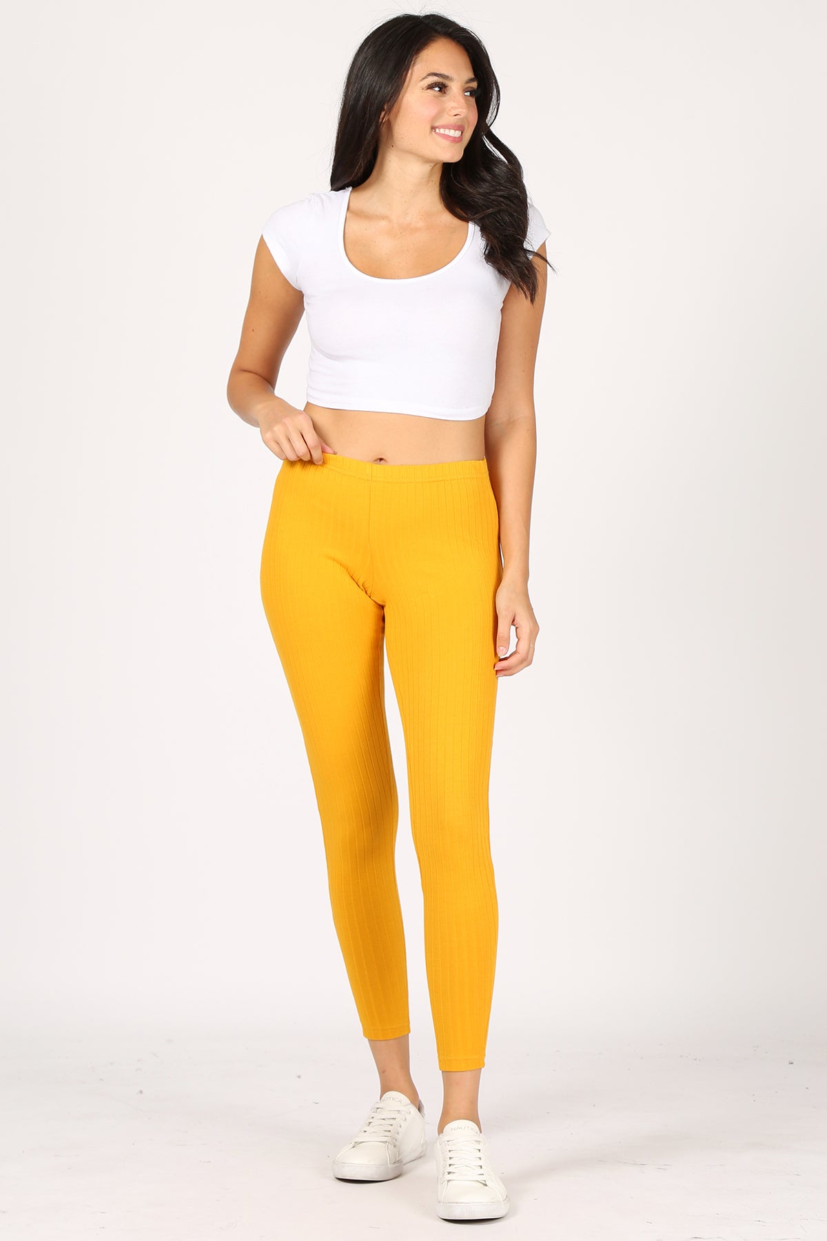 High-Waisted Ribbed Leggings