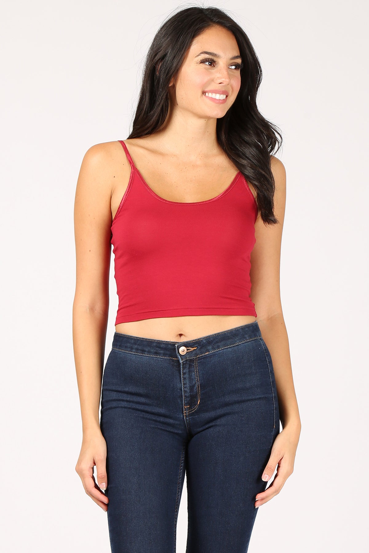 Spaghetti Strap Cami Tank Crop Top