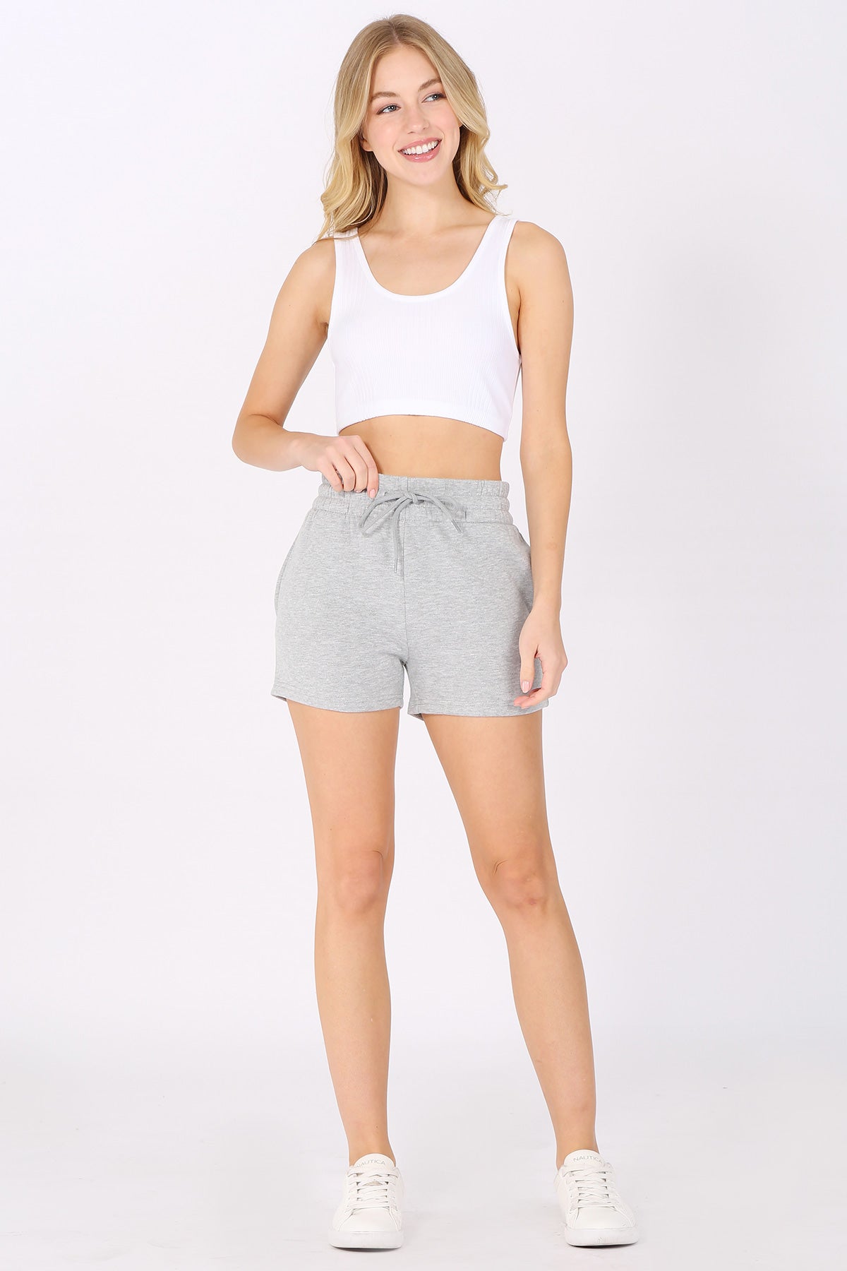 Solid Fleece Lounge Sweat Shorts (Plus Size)