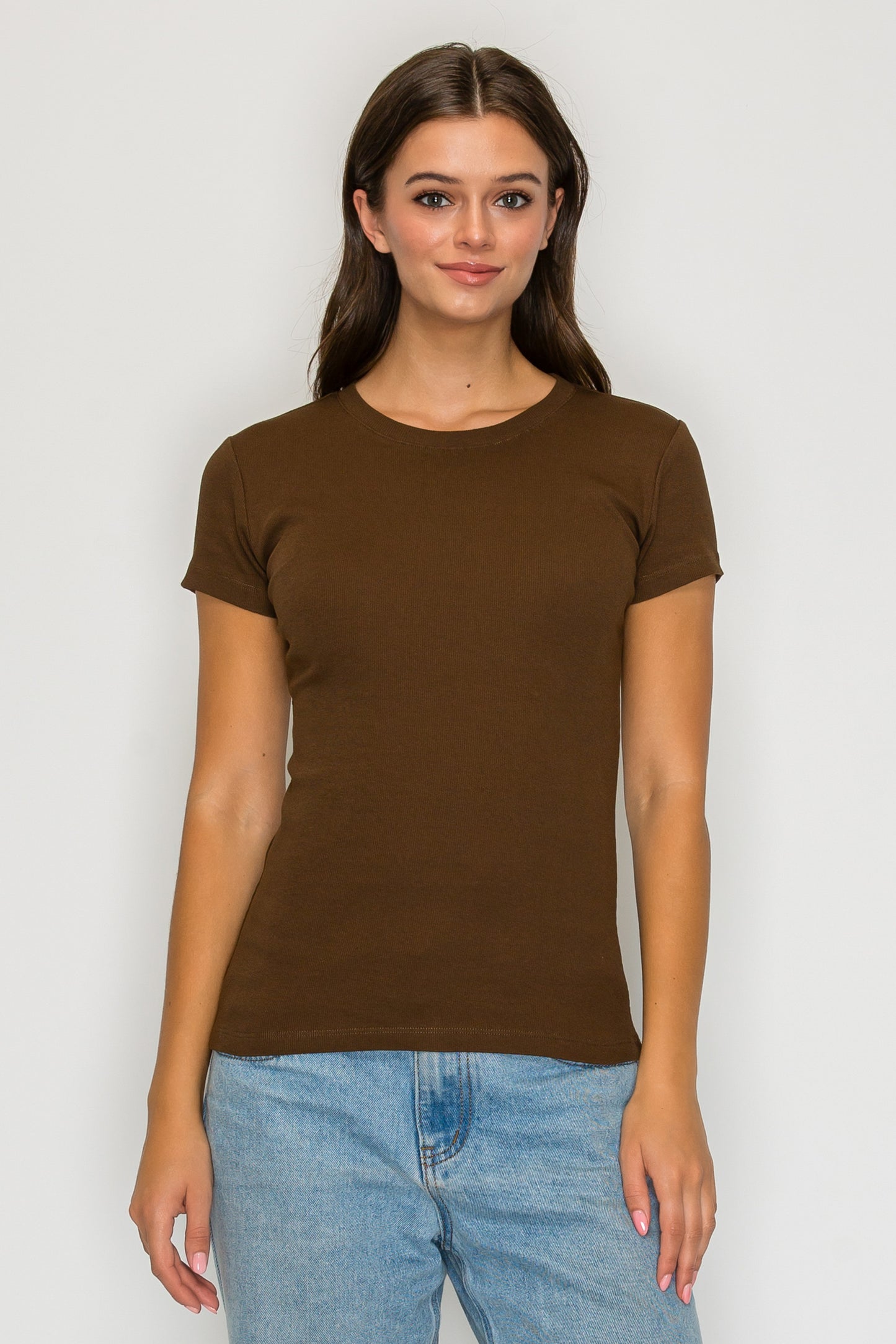 Short Sleeve Mini Ribbed Tee