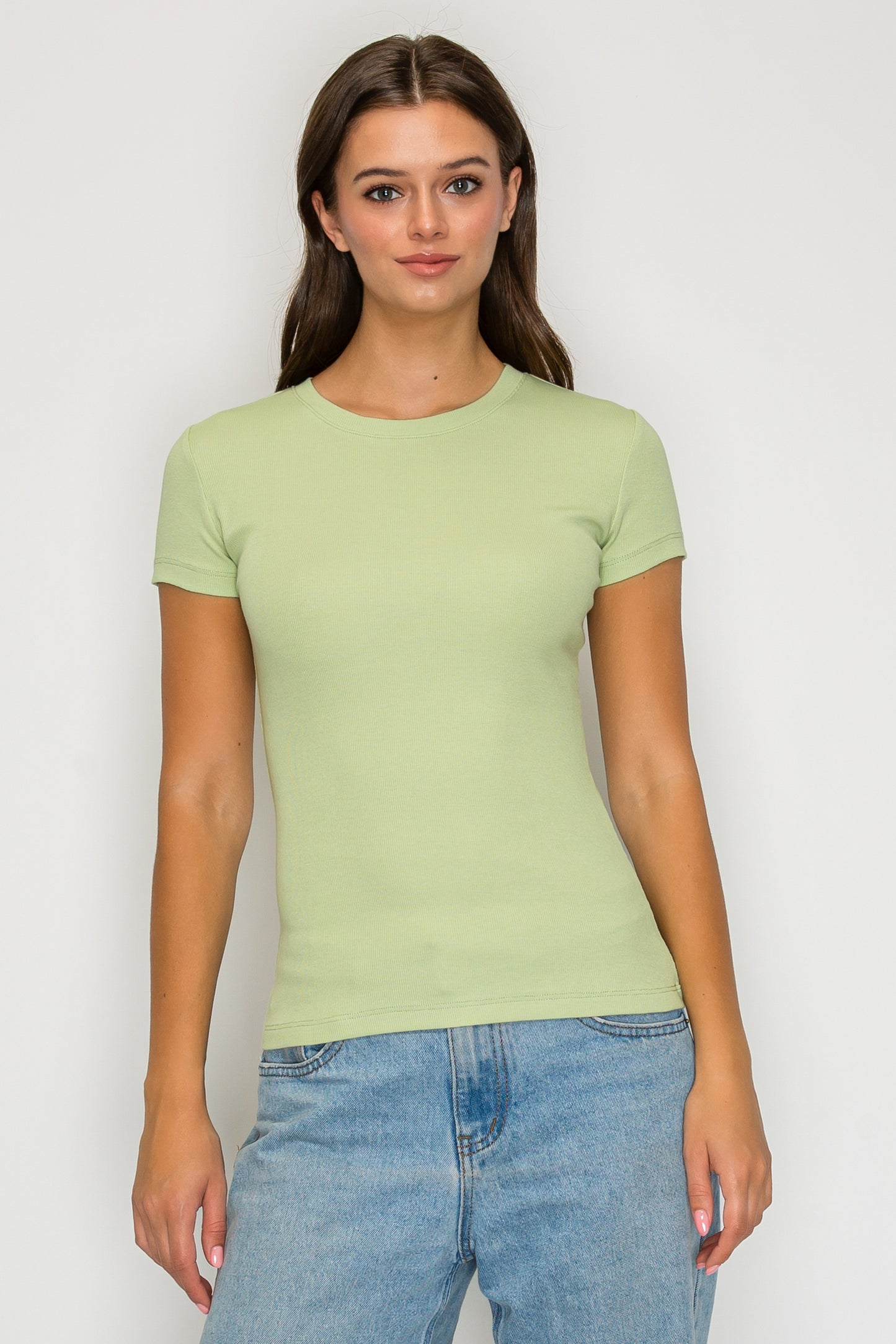 Short Sleeve Mini Ribbed Tee