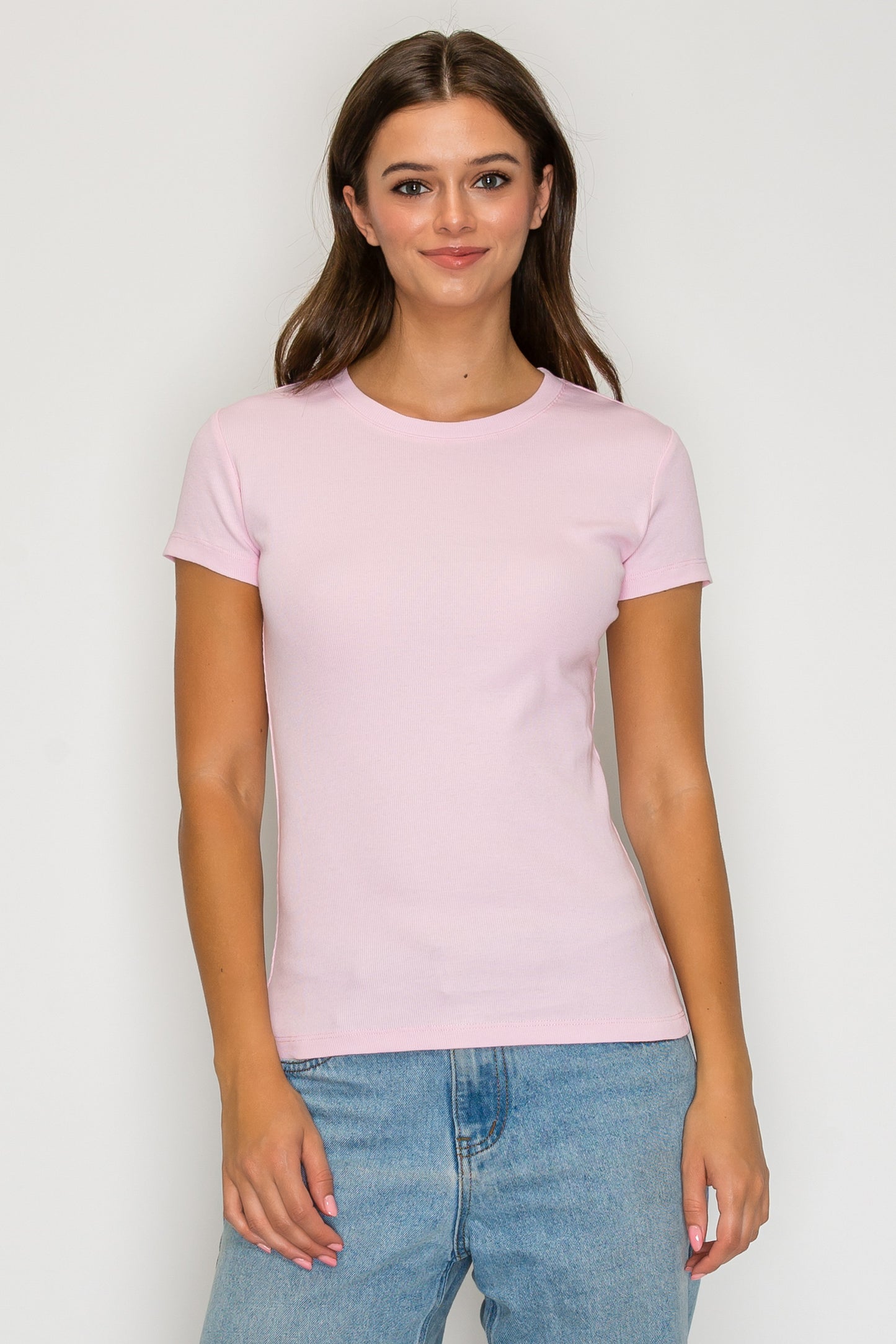 Short Sleeve Mini Ribbed Tee
