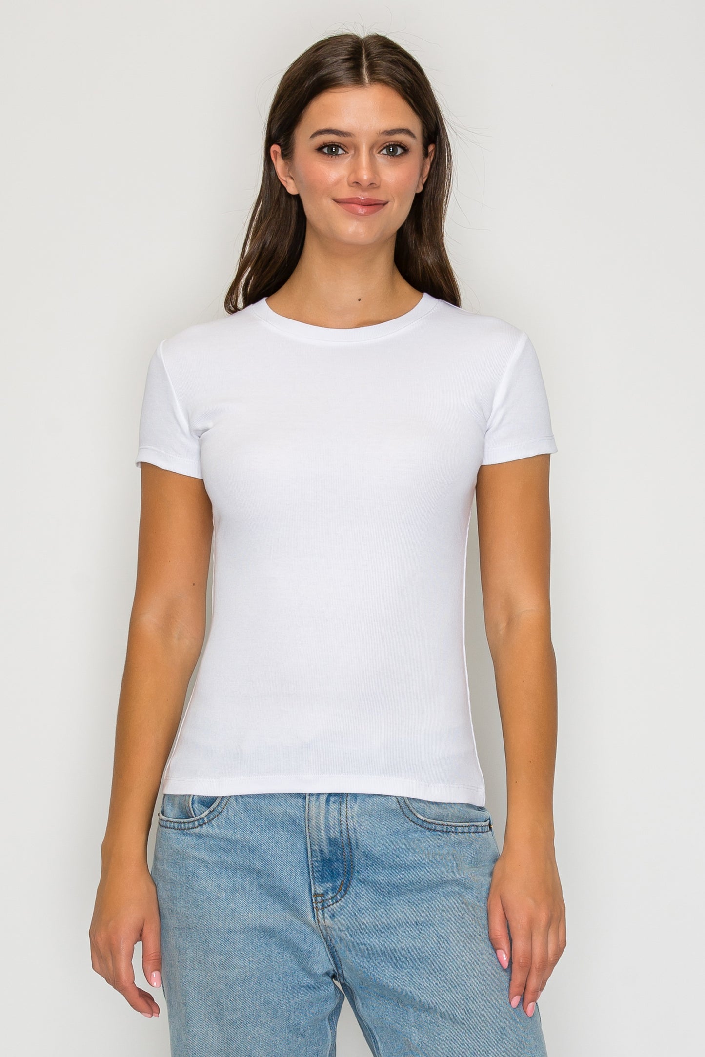 Short Sleeve Mini Ribbed Tee