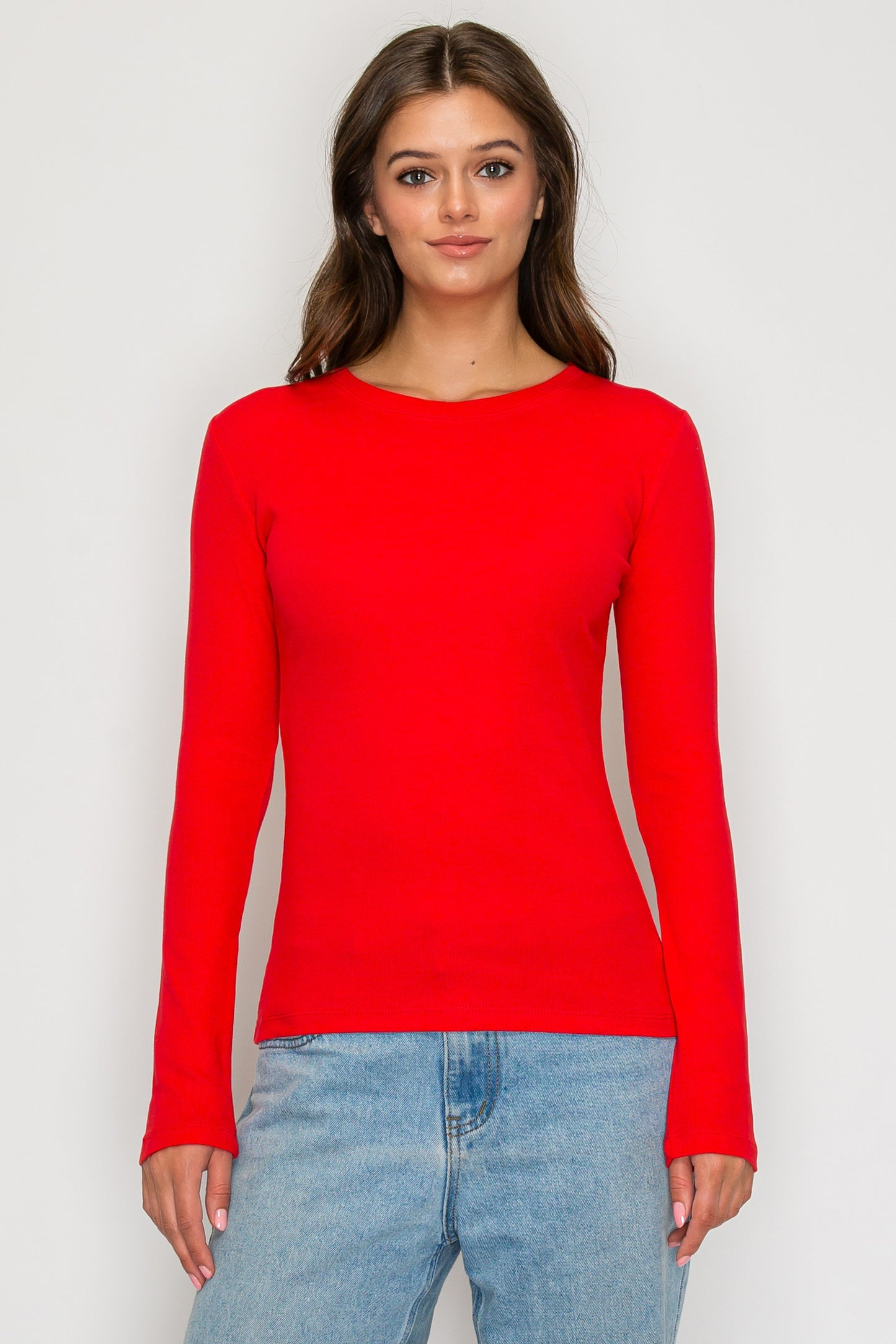 Long Sleeve Mini Ribbed Tee
