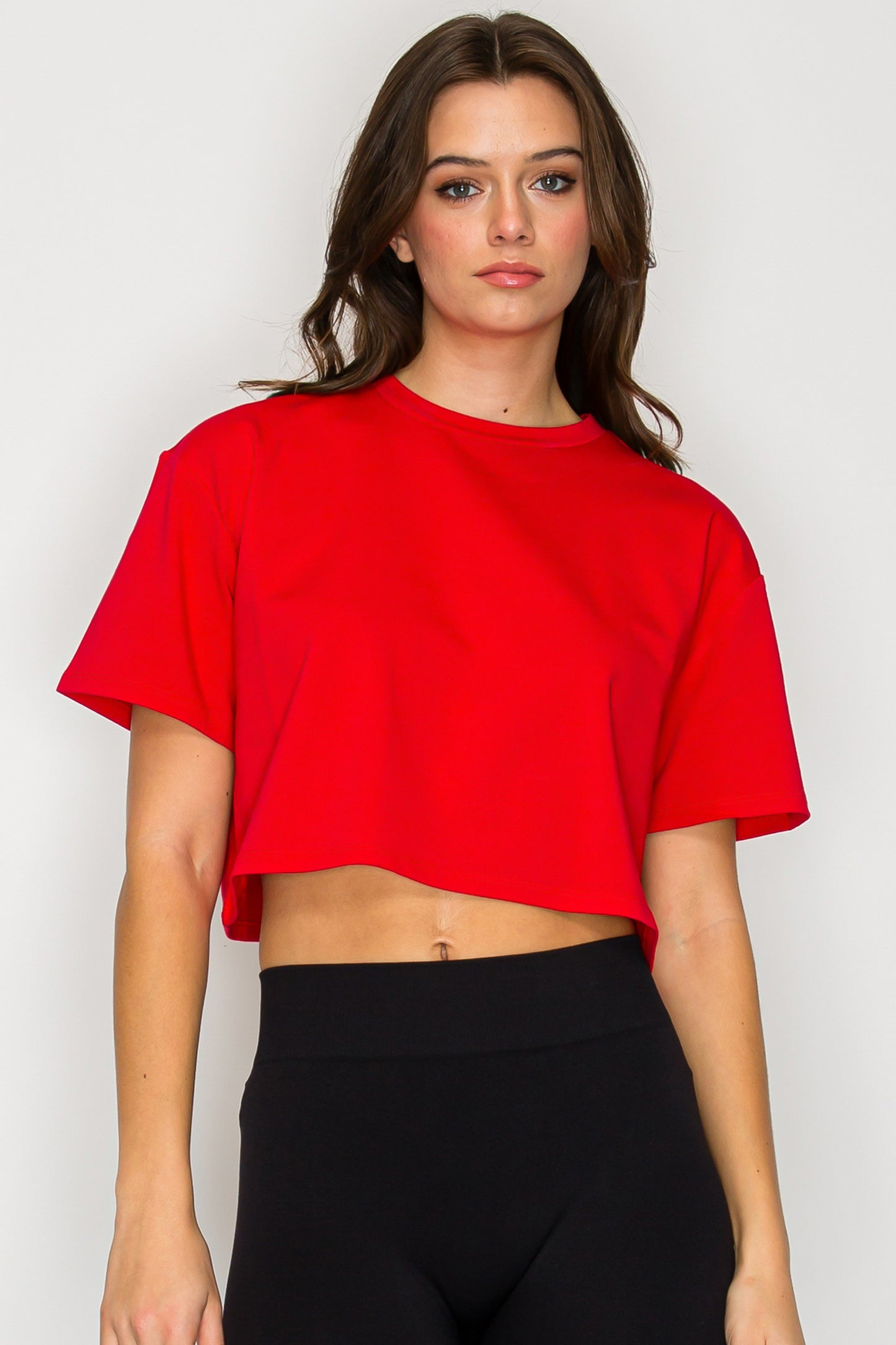 Oversized Short Sleeve Cropped T-Shirt