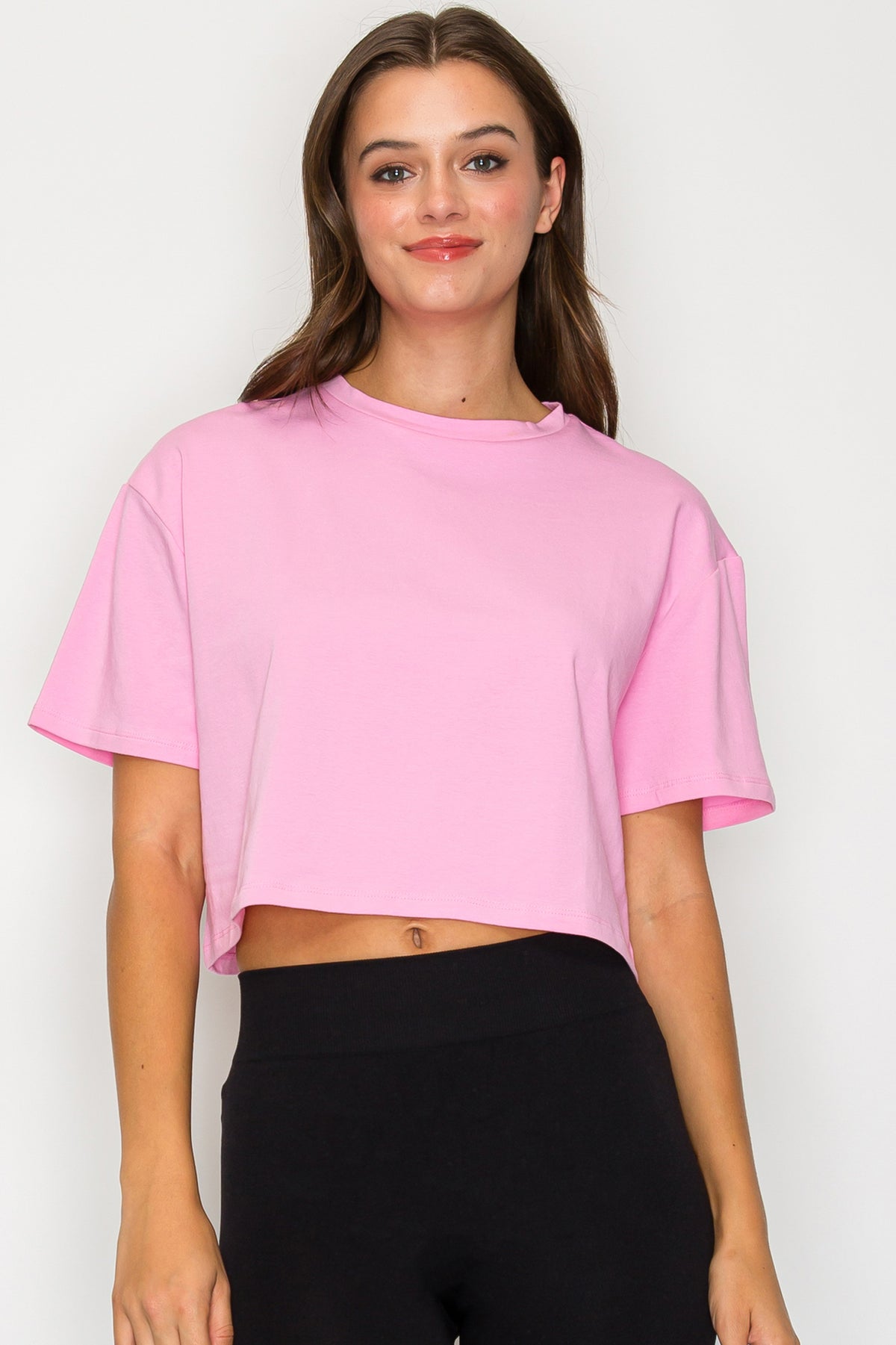 Oversized Short Sleeve Cropped T-Shirt