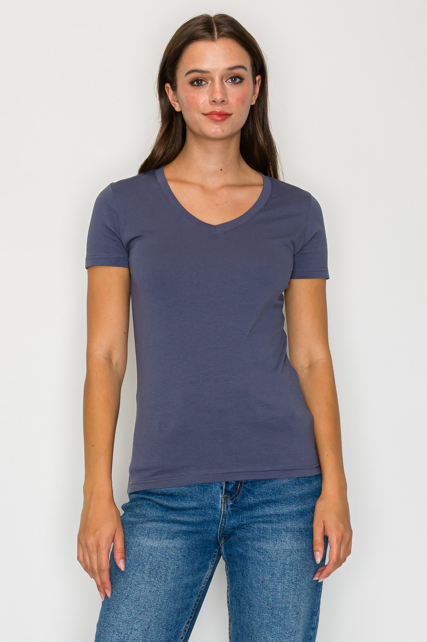 Short Sleeve V-Neck T-Shirt (Plus Size)