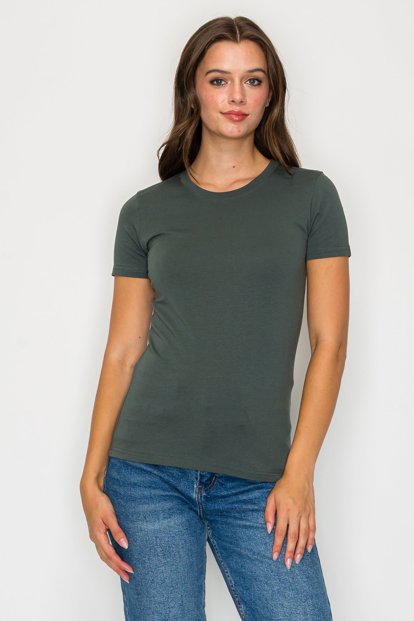 Short Sleeve Round Neck T-Shirt (Plus Size)